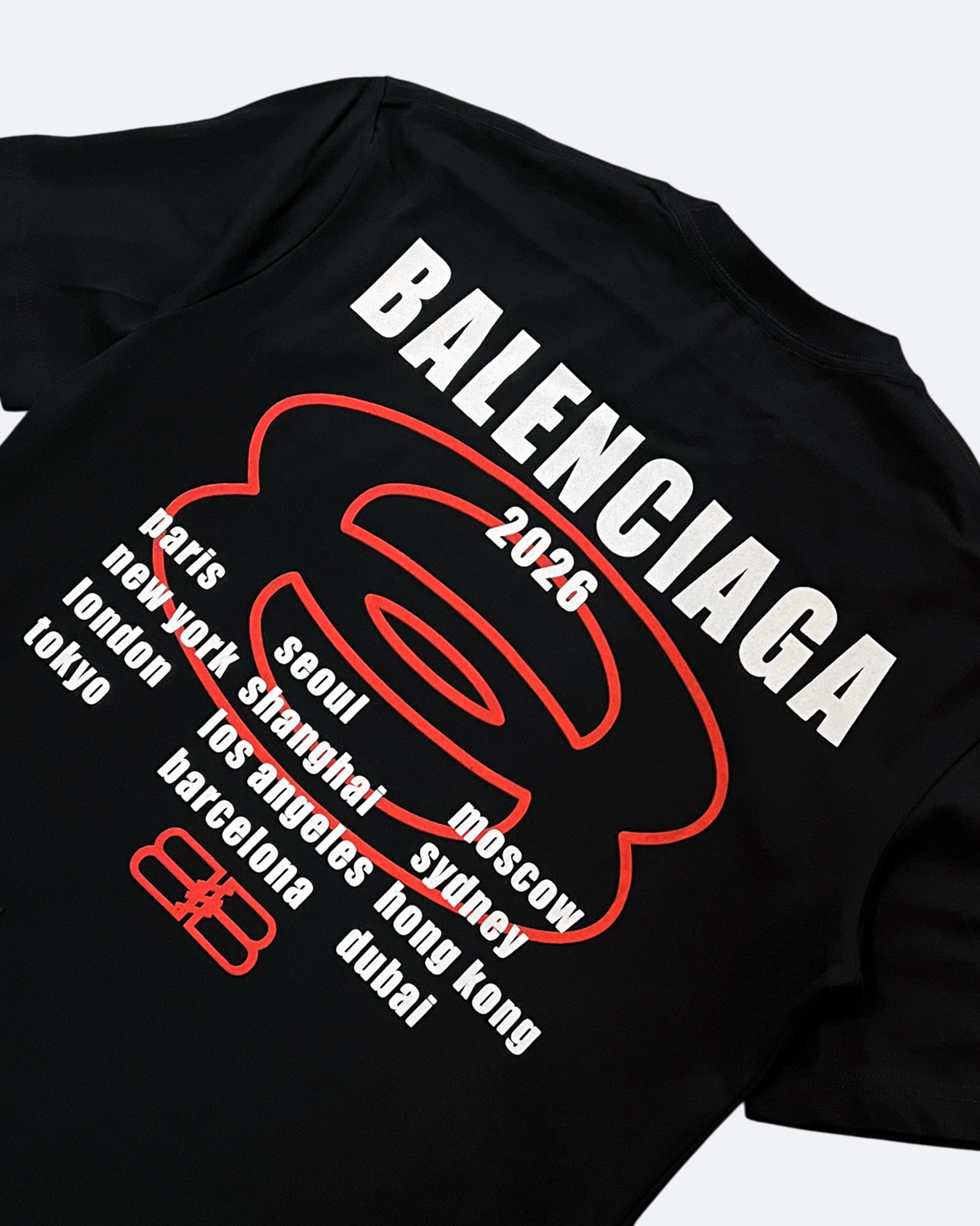 Balenciaga – tričko Tour 2026 – černé