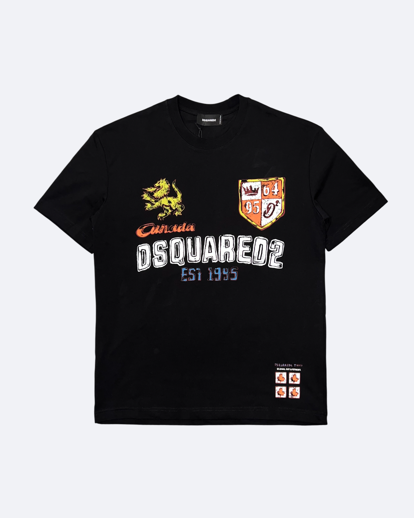 Dsquared2 - Tričko s grafikou štítu - Černá