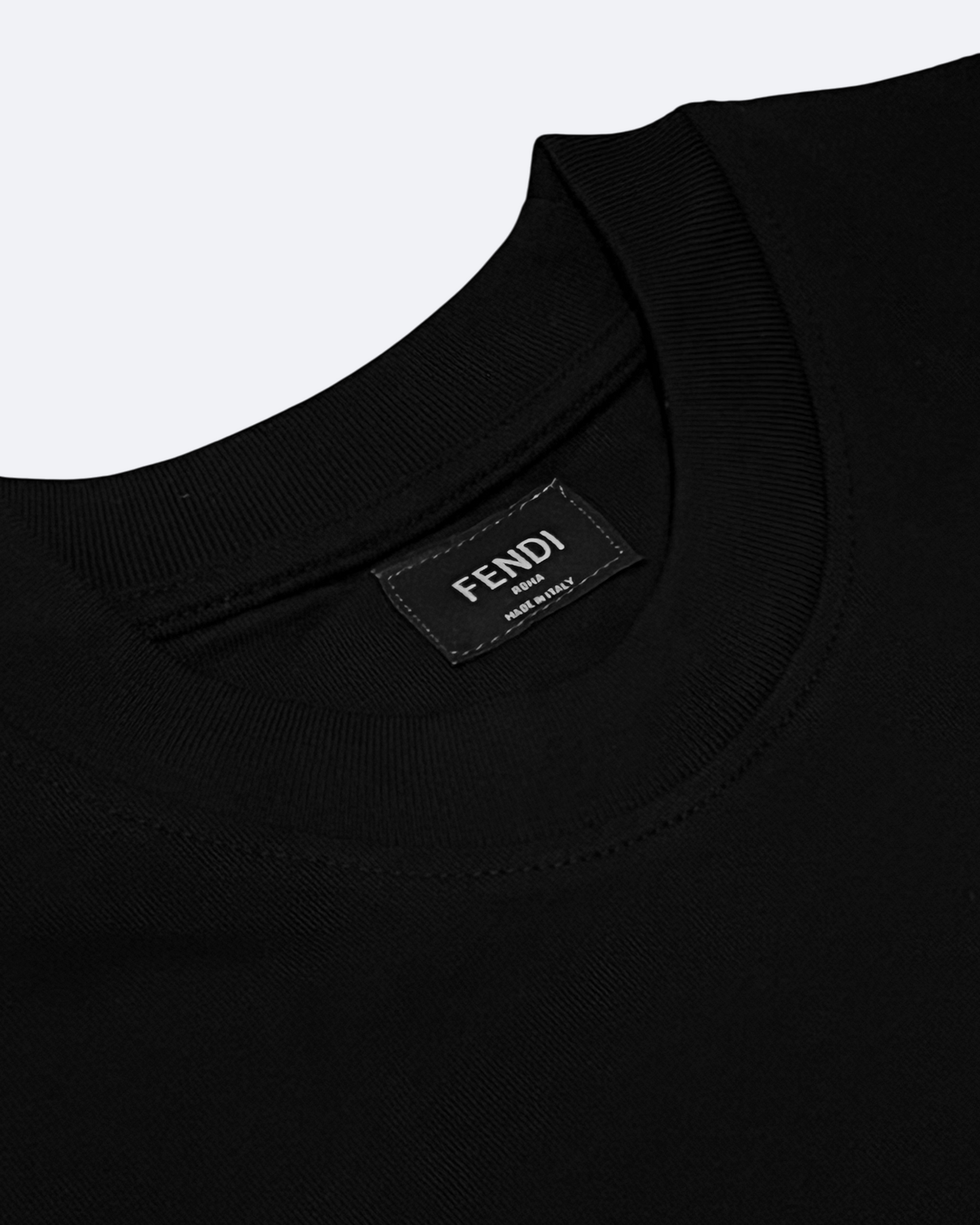 Fendi – černé tričko s korálovou výšivkou