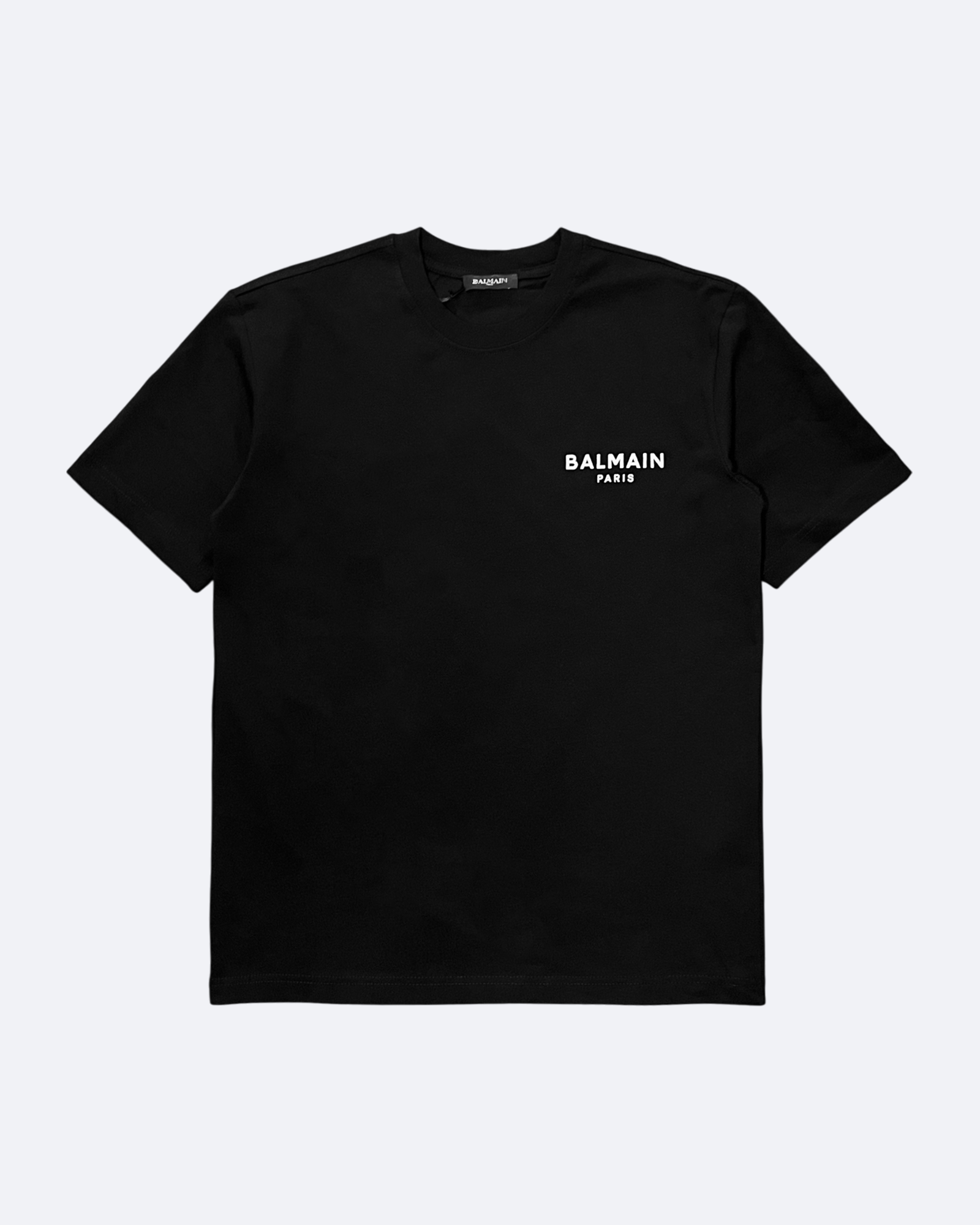Balmain - Tričko s chlupatým logem - Černá