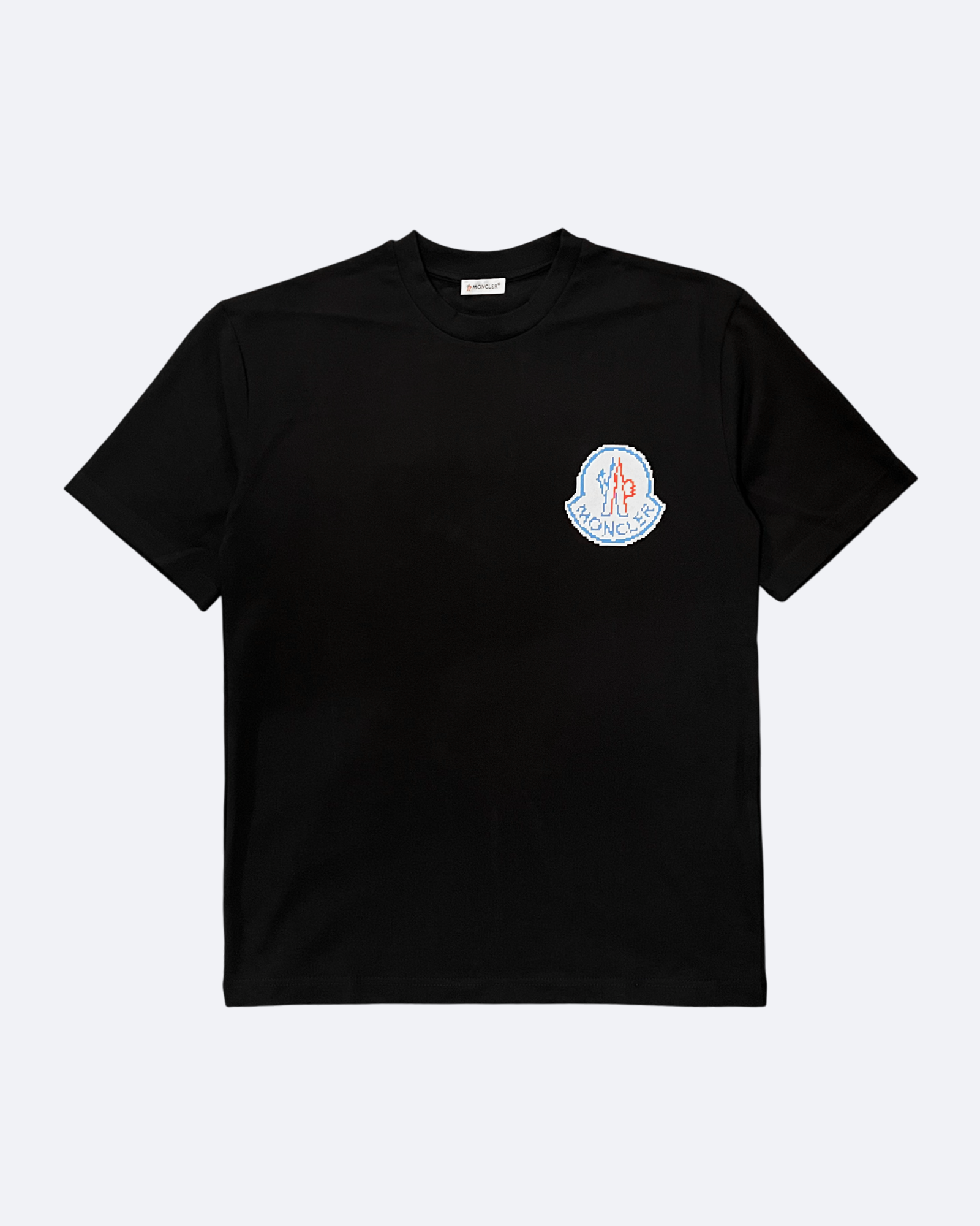 Moncler – Tričko s pixelovým logem – Černá