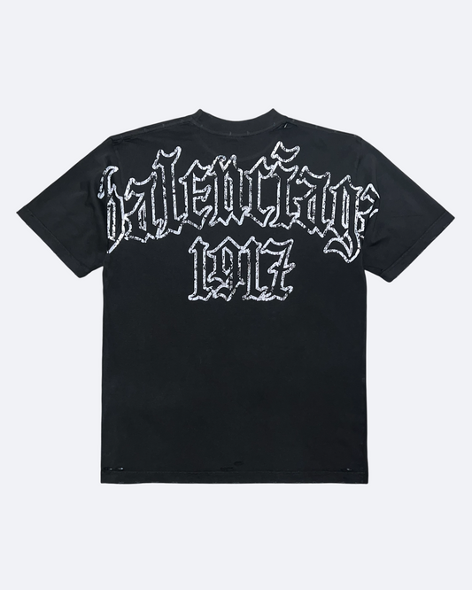 Balenciaga - Metal Back Logo T-Shirt - Washed Black
