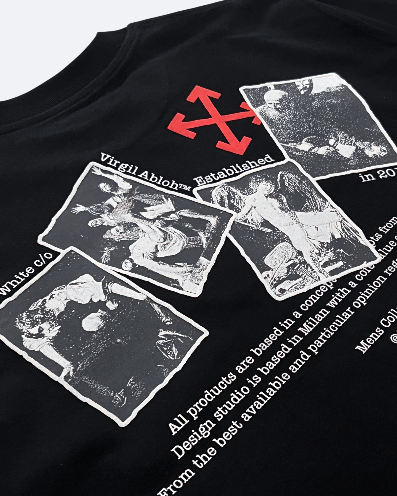 Off-White - Tričko s grafikou Caravaggio - Černé