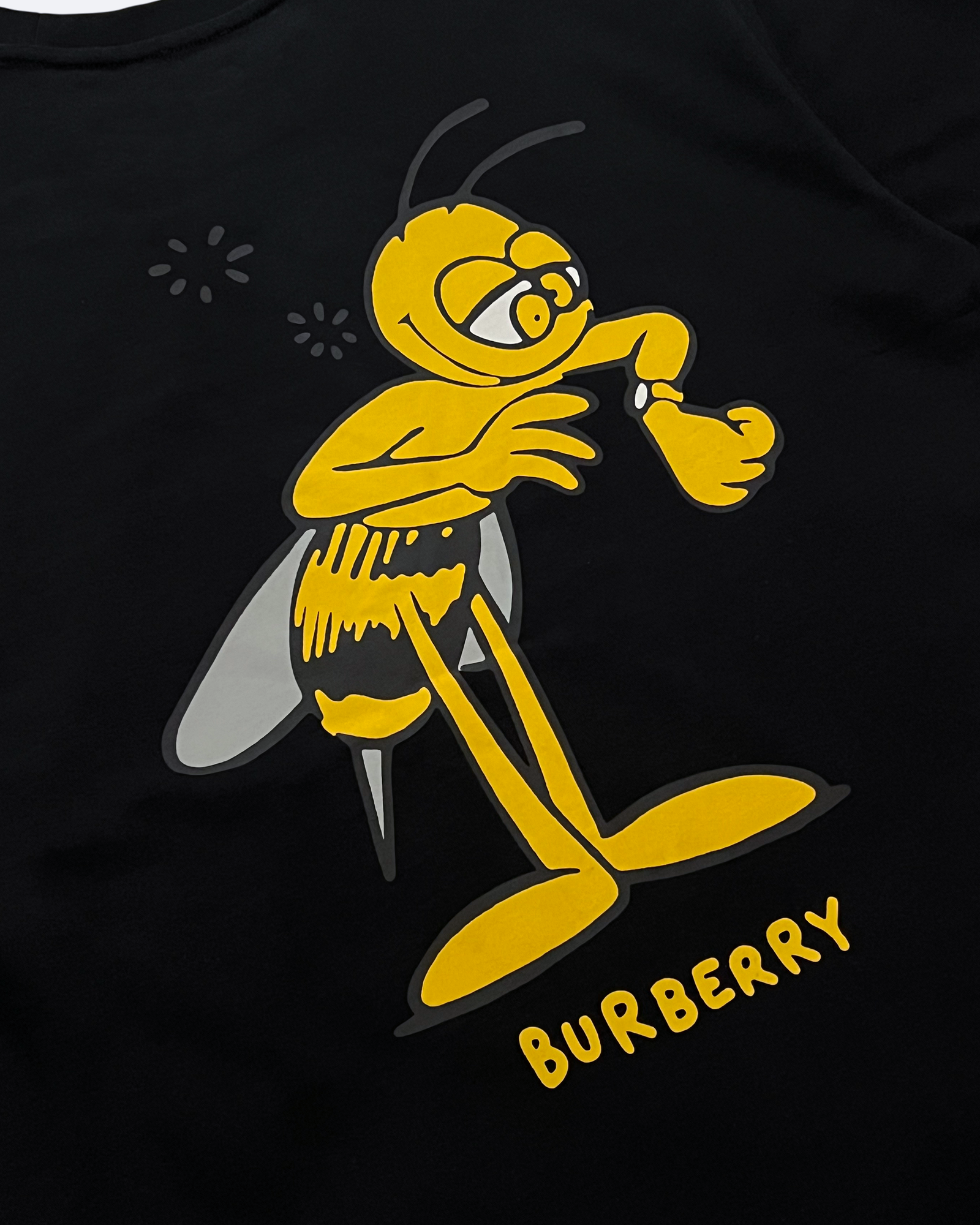 Burberry - Tričko s včelí grafikou - černé