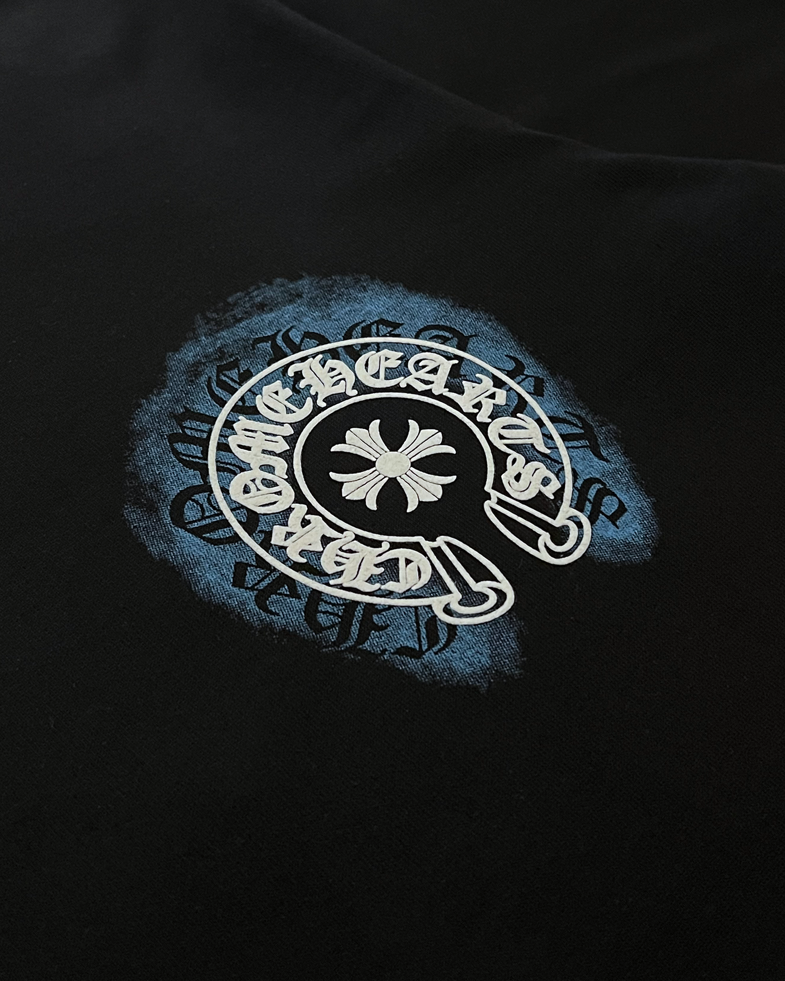 Chrome Hearts - Tričko Blue Mist - Černé