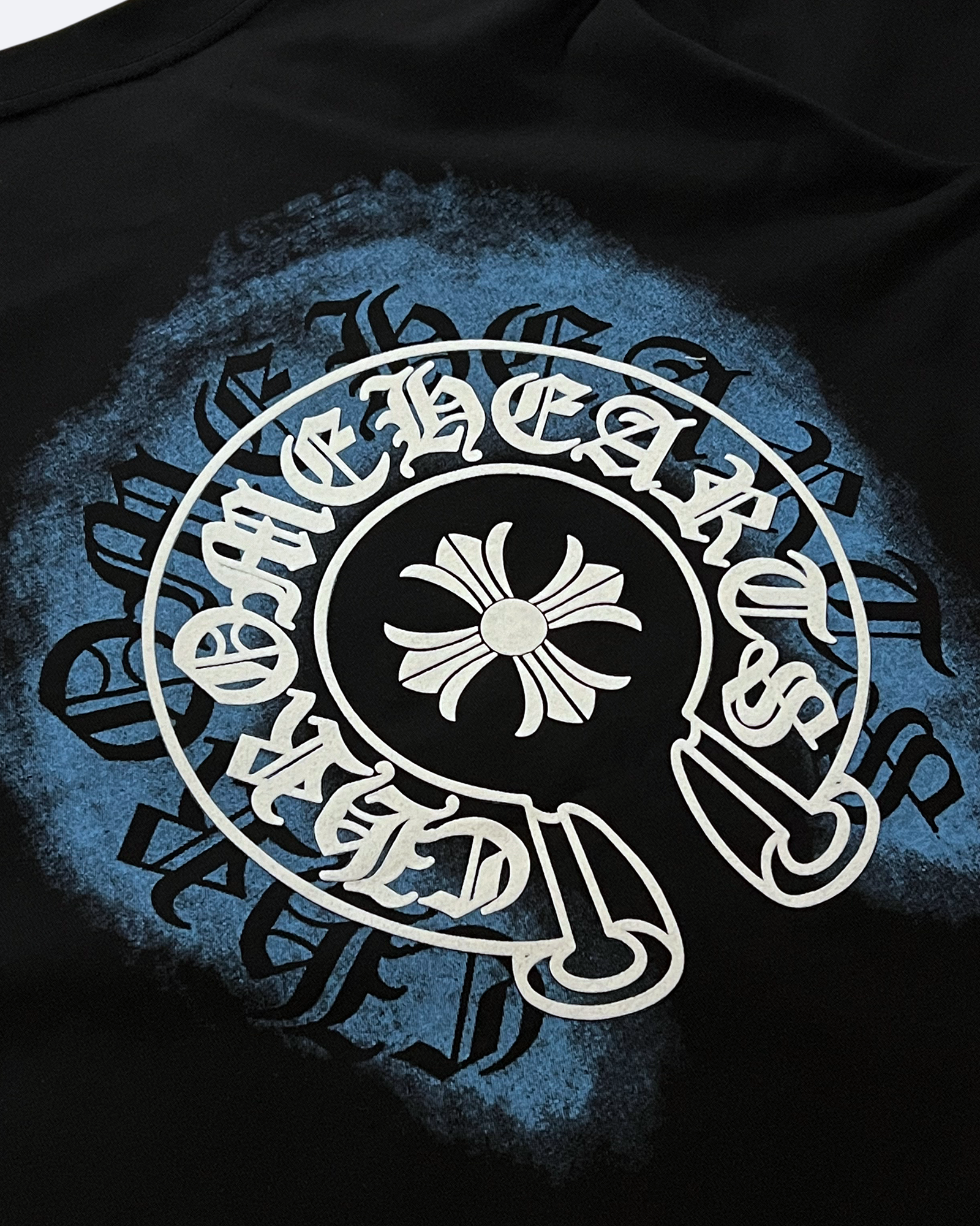 Chrome Hearts - Tričko Blue Mist - Černé