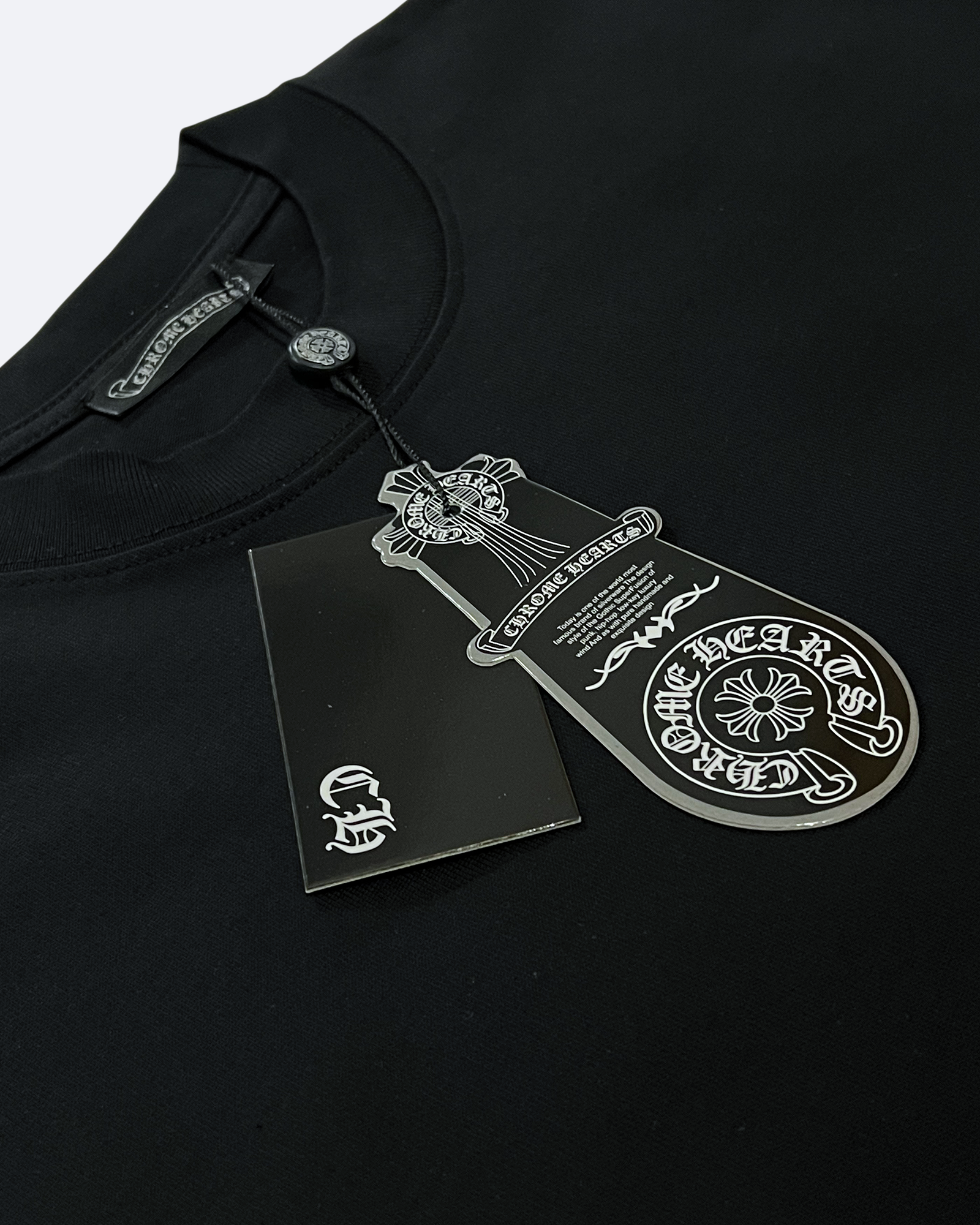Chrome Hearts - Tričko Blue Mist - Černé