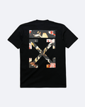 Off-White - Tričko Collage Arrow - černé