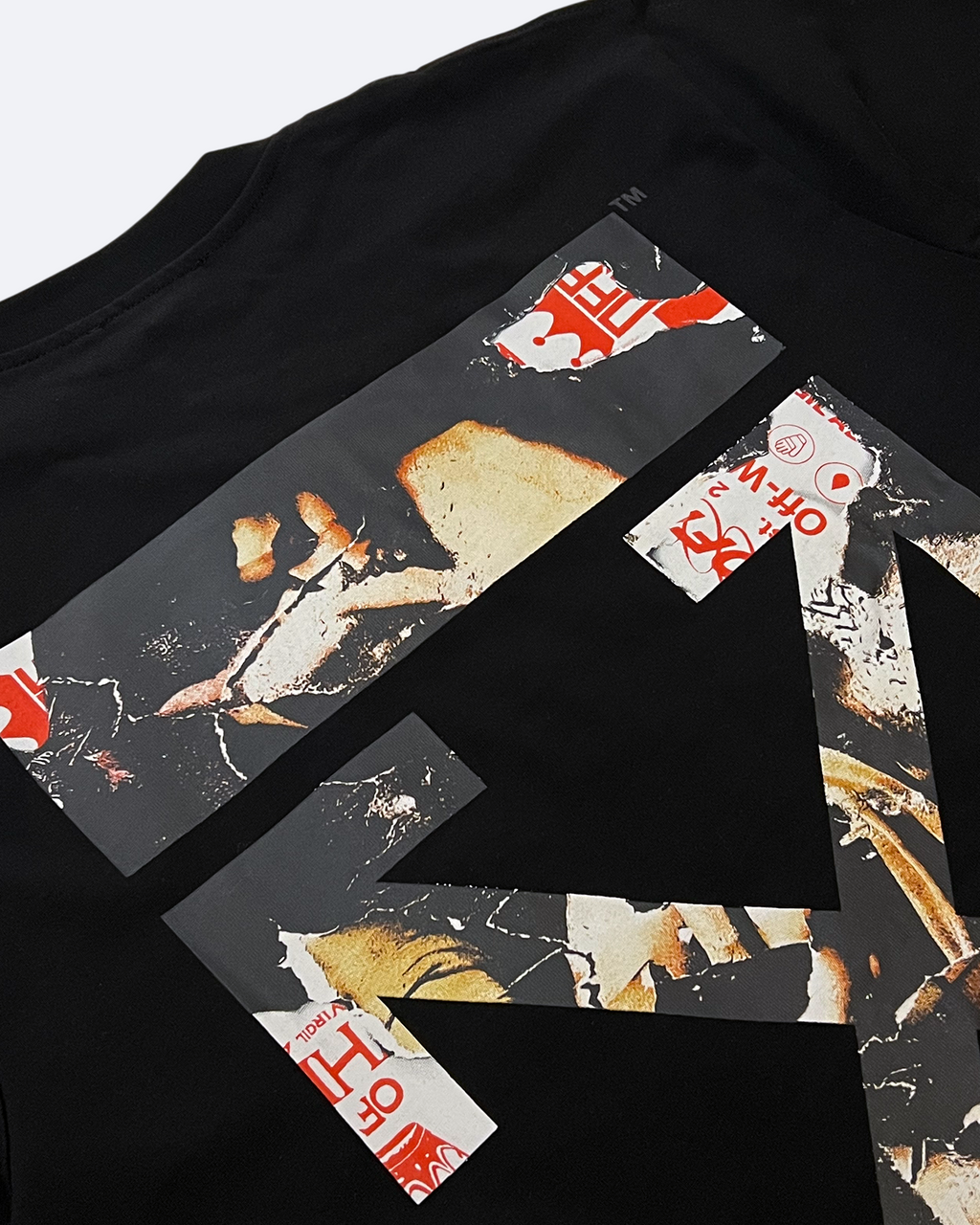 Off-White - Tričko Collage Arrow - černé