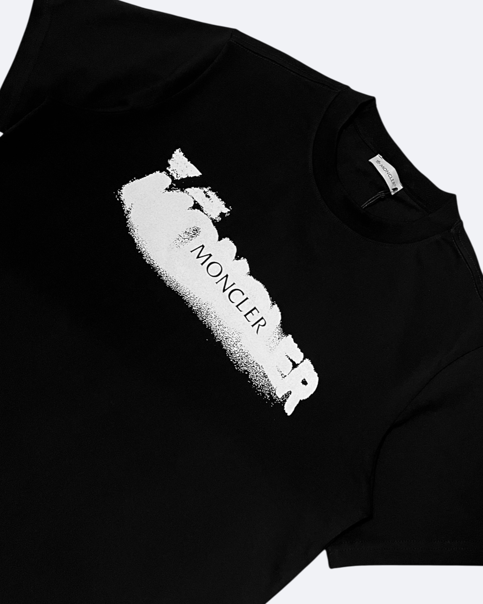 Moncler - Tričko s potiskem loga - Černá