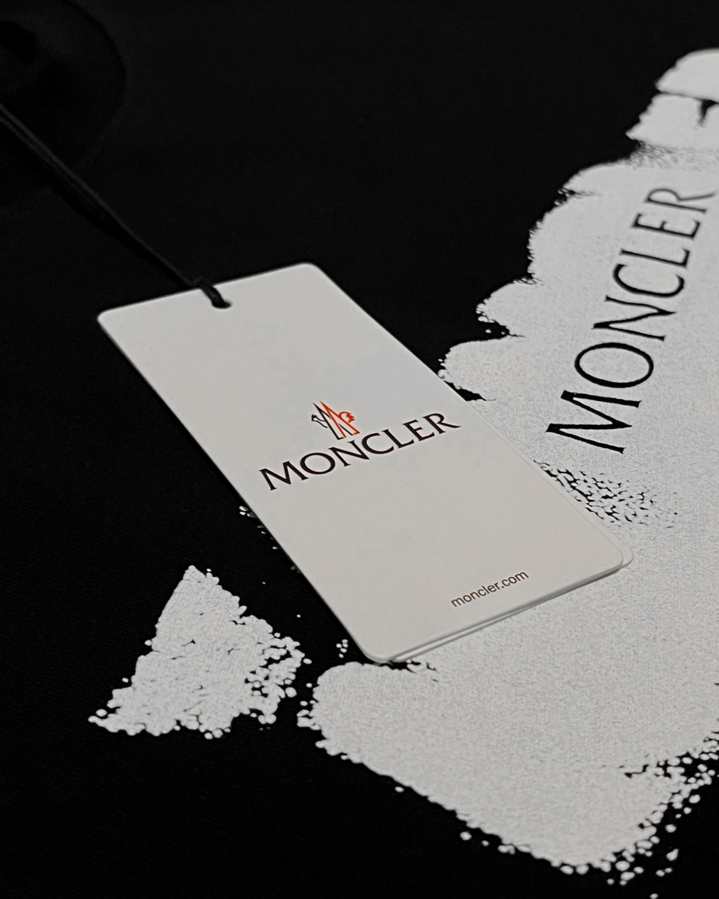 Moncler - Tričko s potiskem loga - Černá