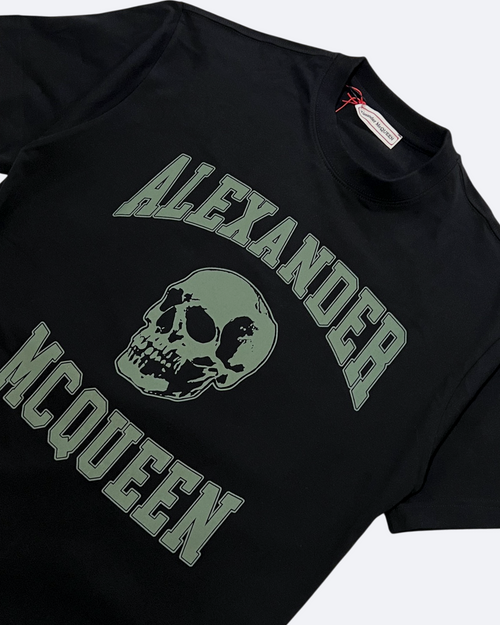 Alexander McQueen – Tričko s potiskem lebky – Černé