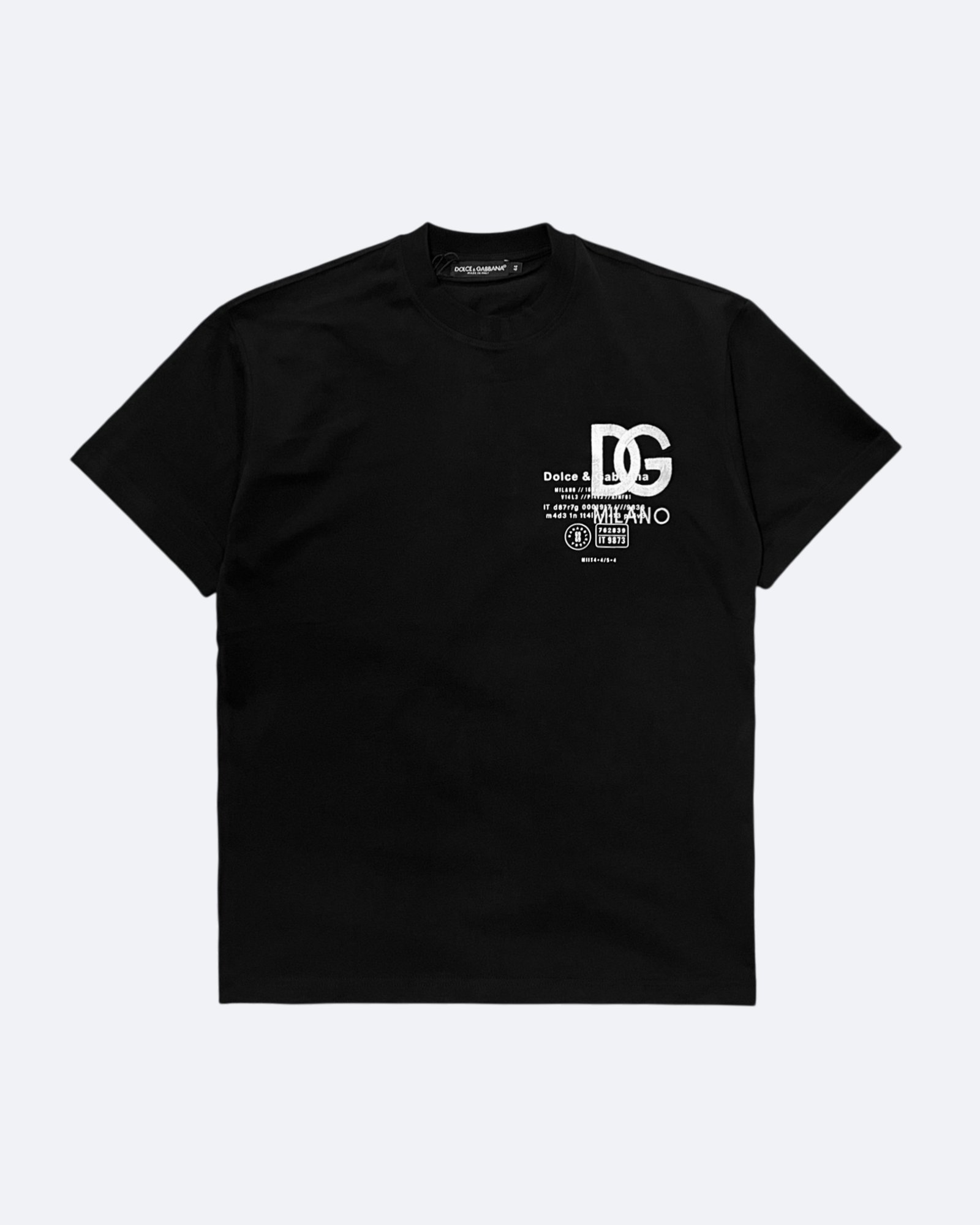 Dolce & Gabbana - tričko s vyšívaným logem – černé