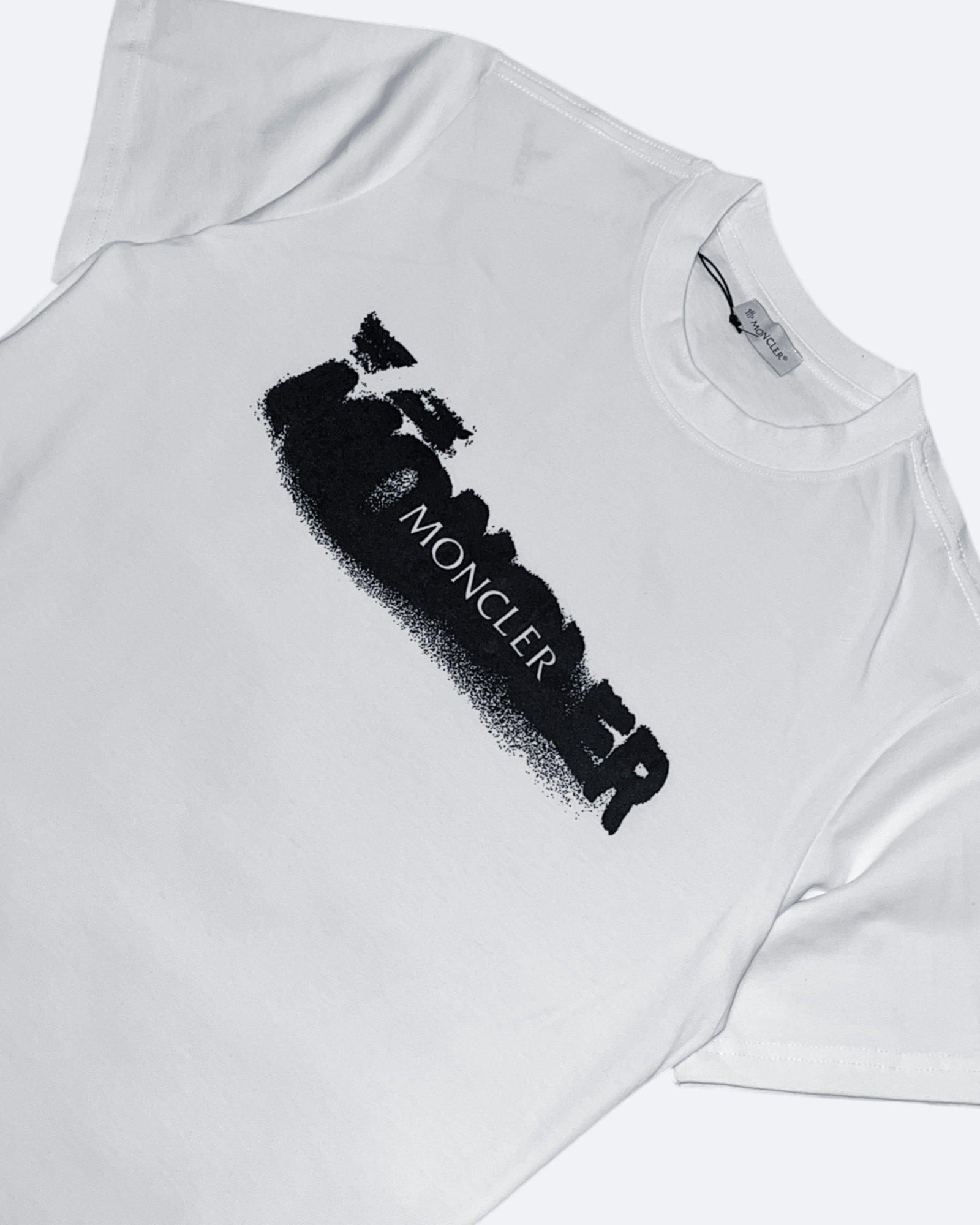 Moncler - Tričko s logem ve spreji - bílé