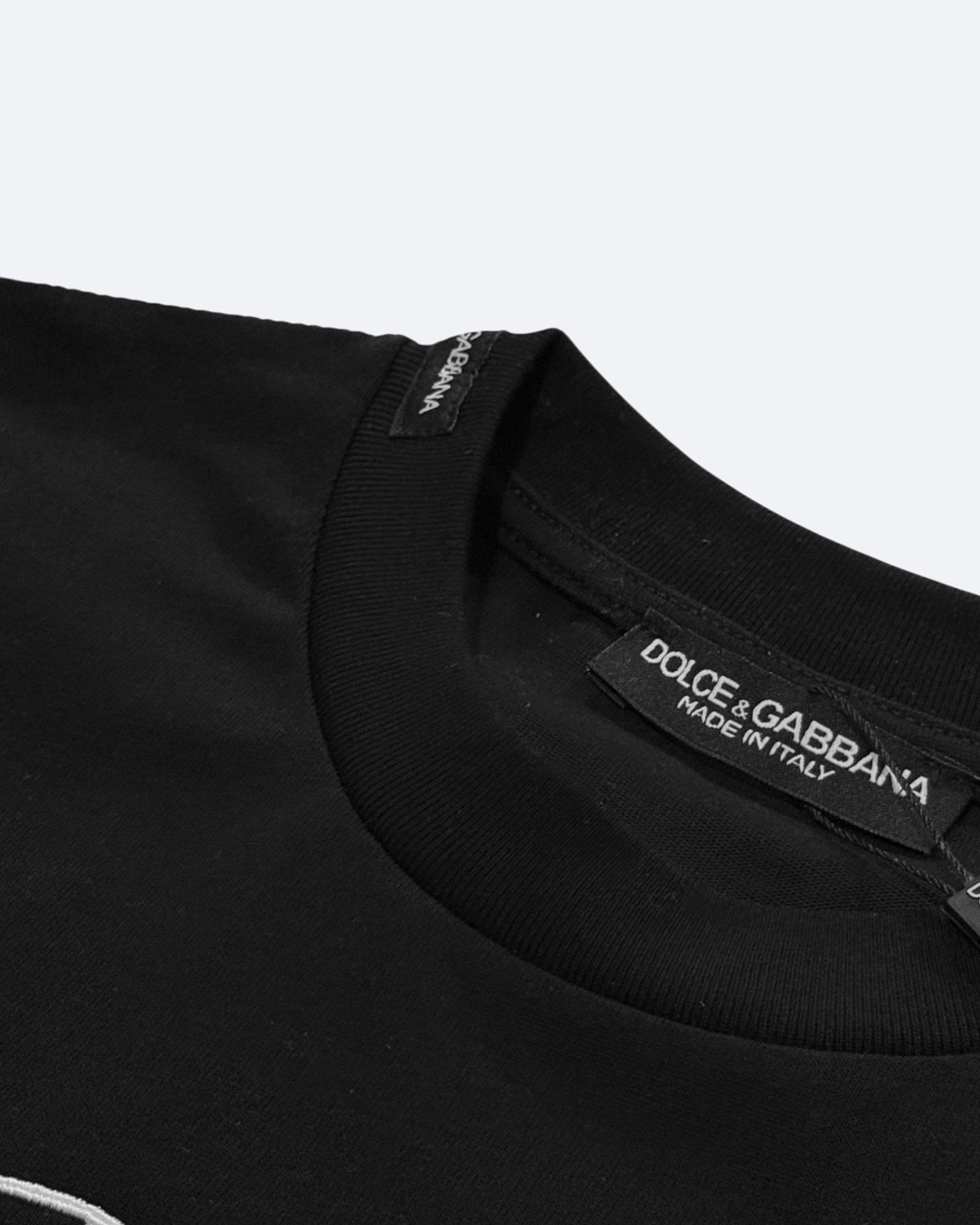 Dolce & Gabbana - Tričko s charakteristickou výšivkou - Černé