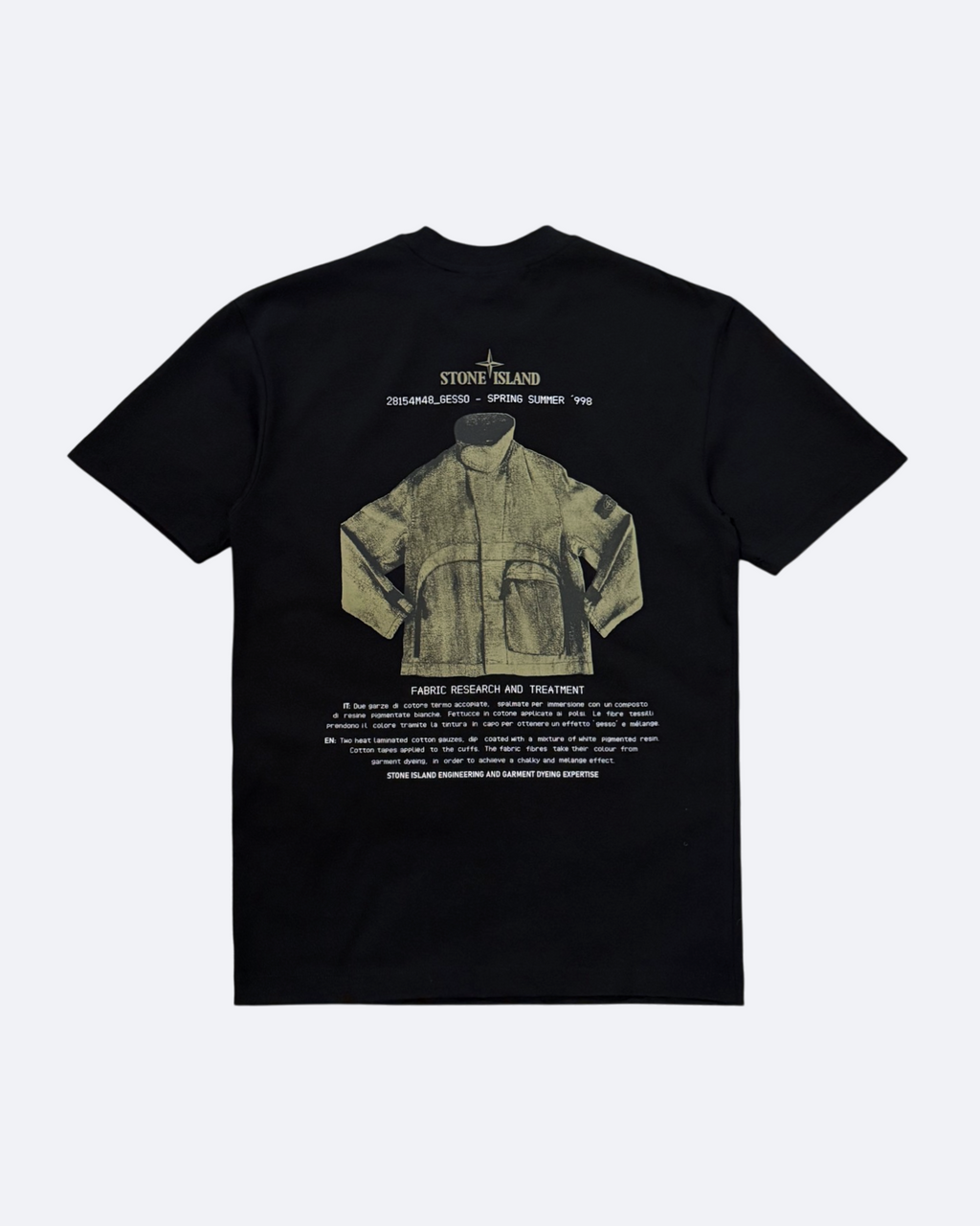 Stone Island - Tričko Archivio - Černá