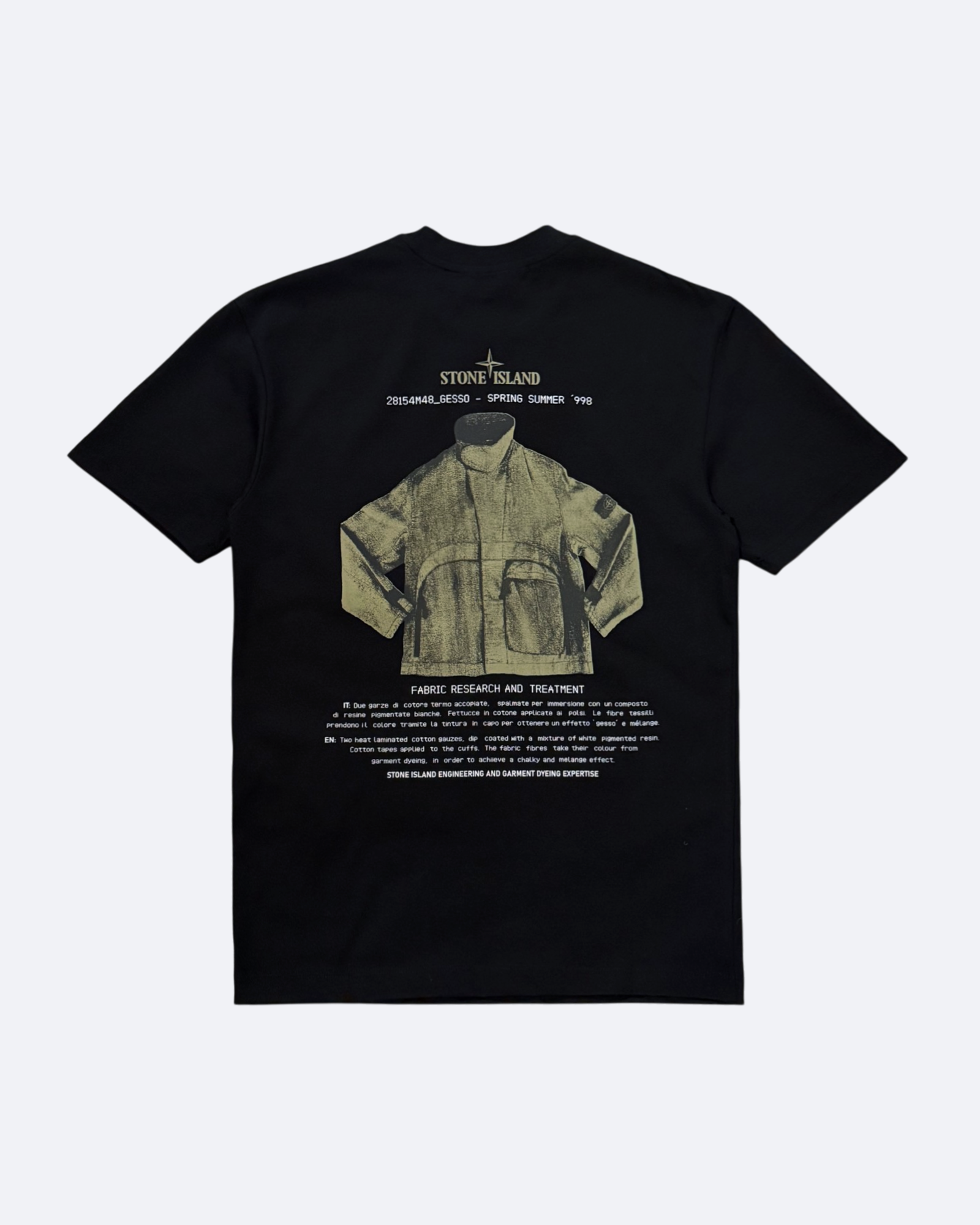 Stone Island - Tričko Archivio - Černá