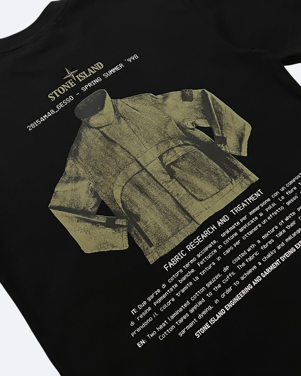 Stone Island - Tričko Archivio - Černá