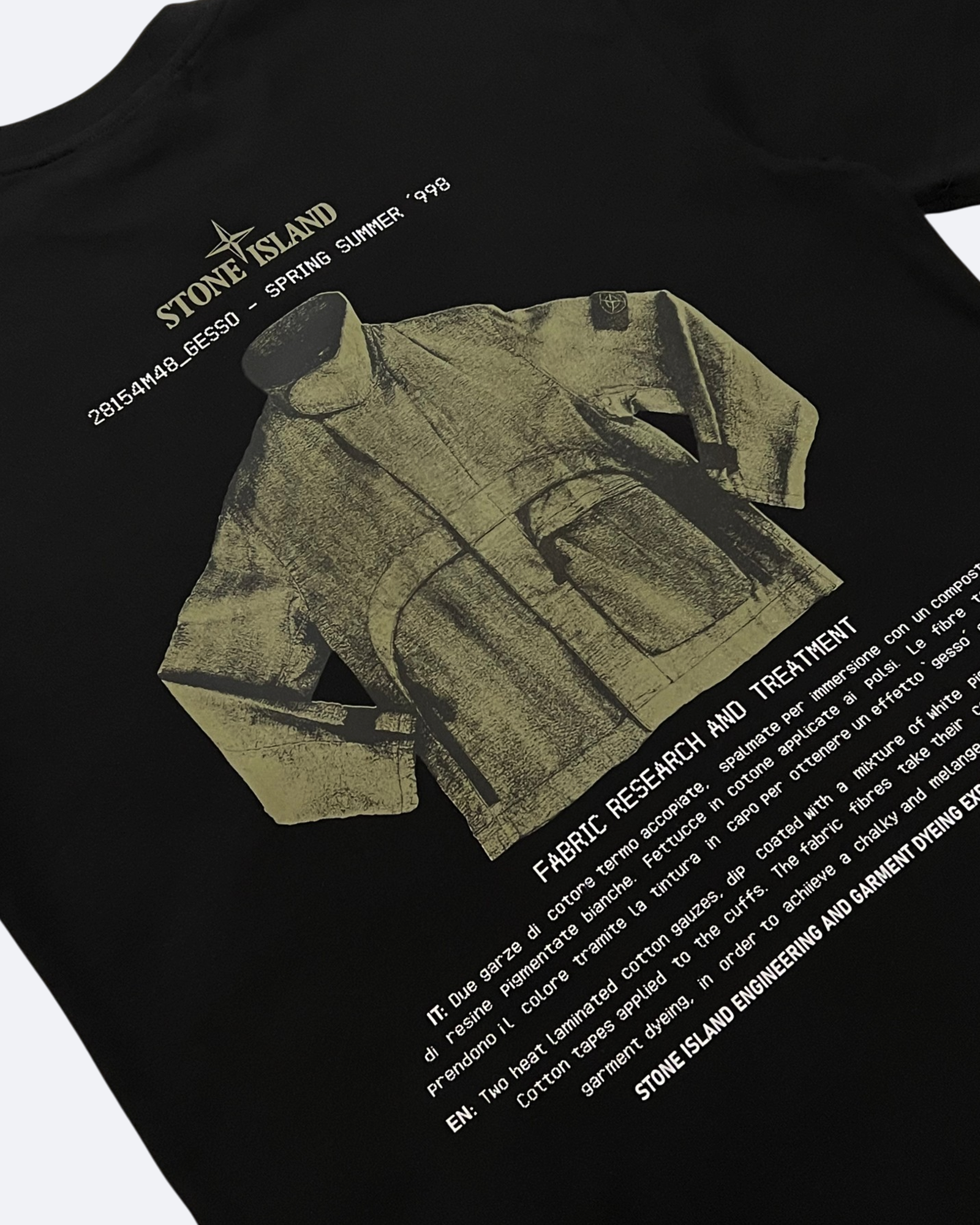 Stone Island - Tričko Archivio - Černá