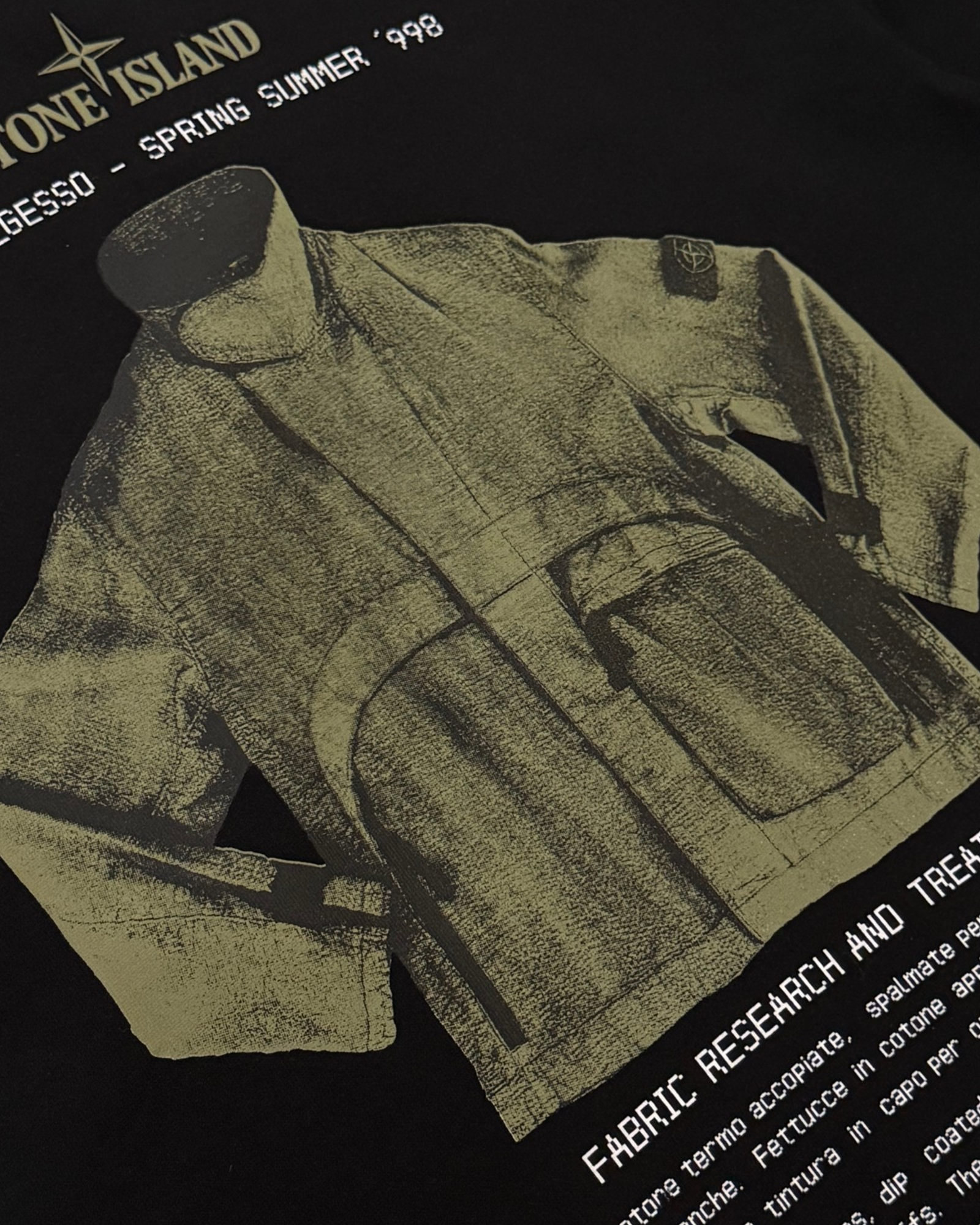 Stone Island - Tričko Archivio - Černá