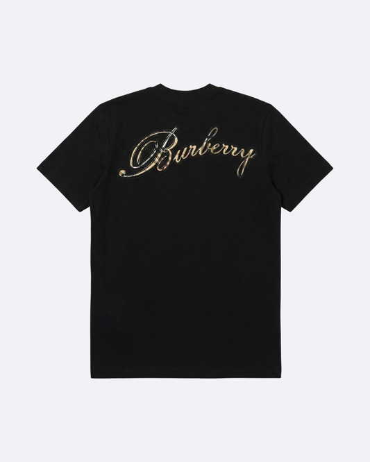 Burberry - Cursive Logotype T-Shirt - Black