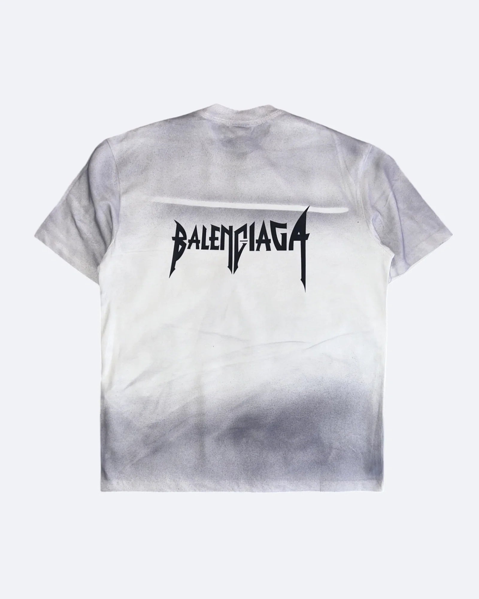 Balenciaga – Oversized tričko s kovovým logem – světle šedá