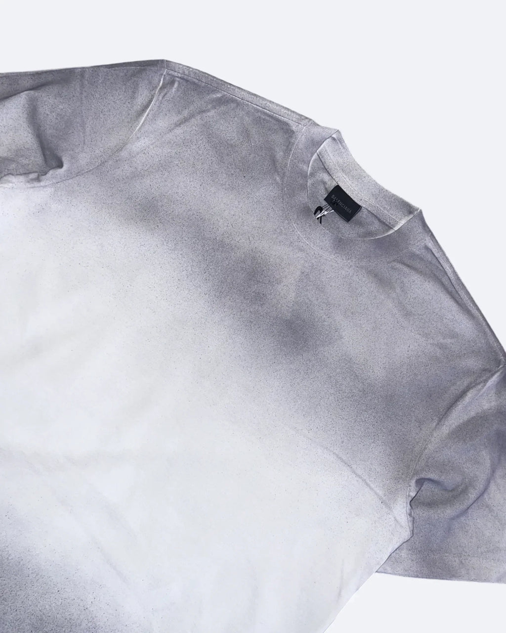 Balenciaga – Oversized tričko s kovovým logem – světle šedá