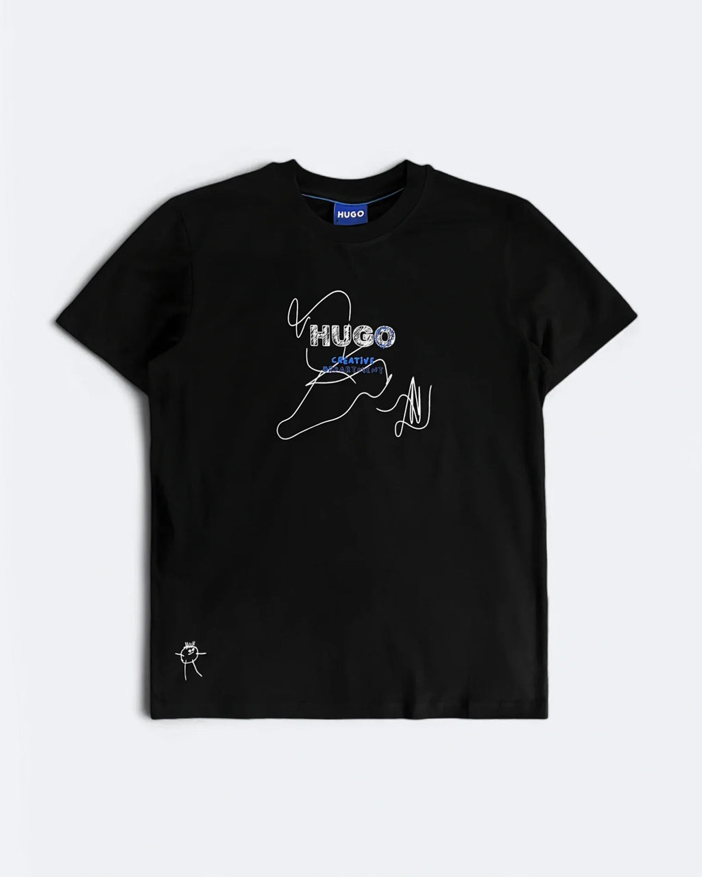 HUGO – Volné tričko z kreativní kolekce – Černé