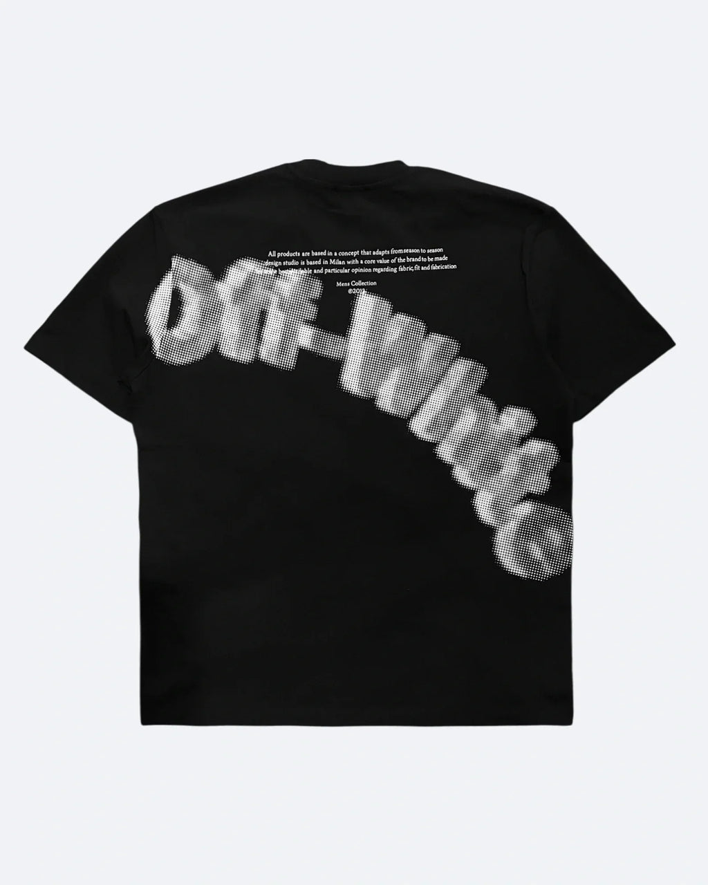 Off-White – Oversized tričko s 3D polotónovým logem – černé