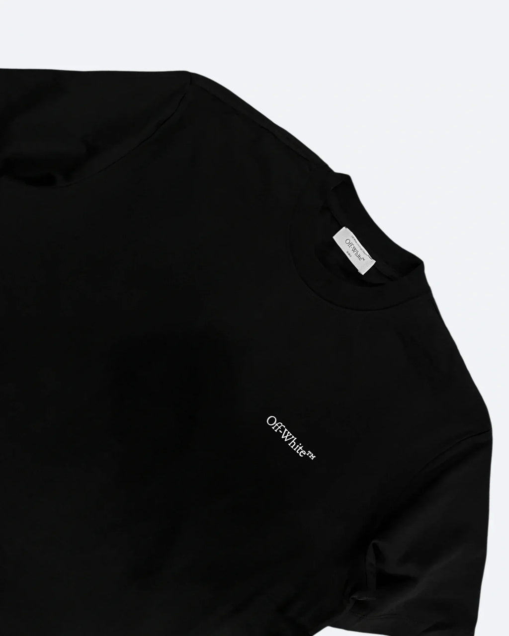 Off-White – Oversized tričko s 3D polotónovým logem – černé