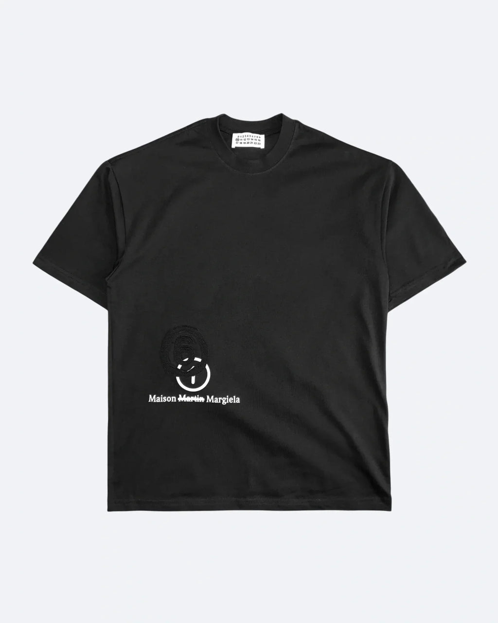 Maison Margiela – Tričko MM6 s motivem čísel – černé