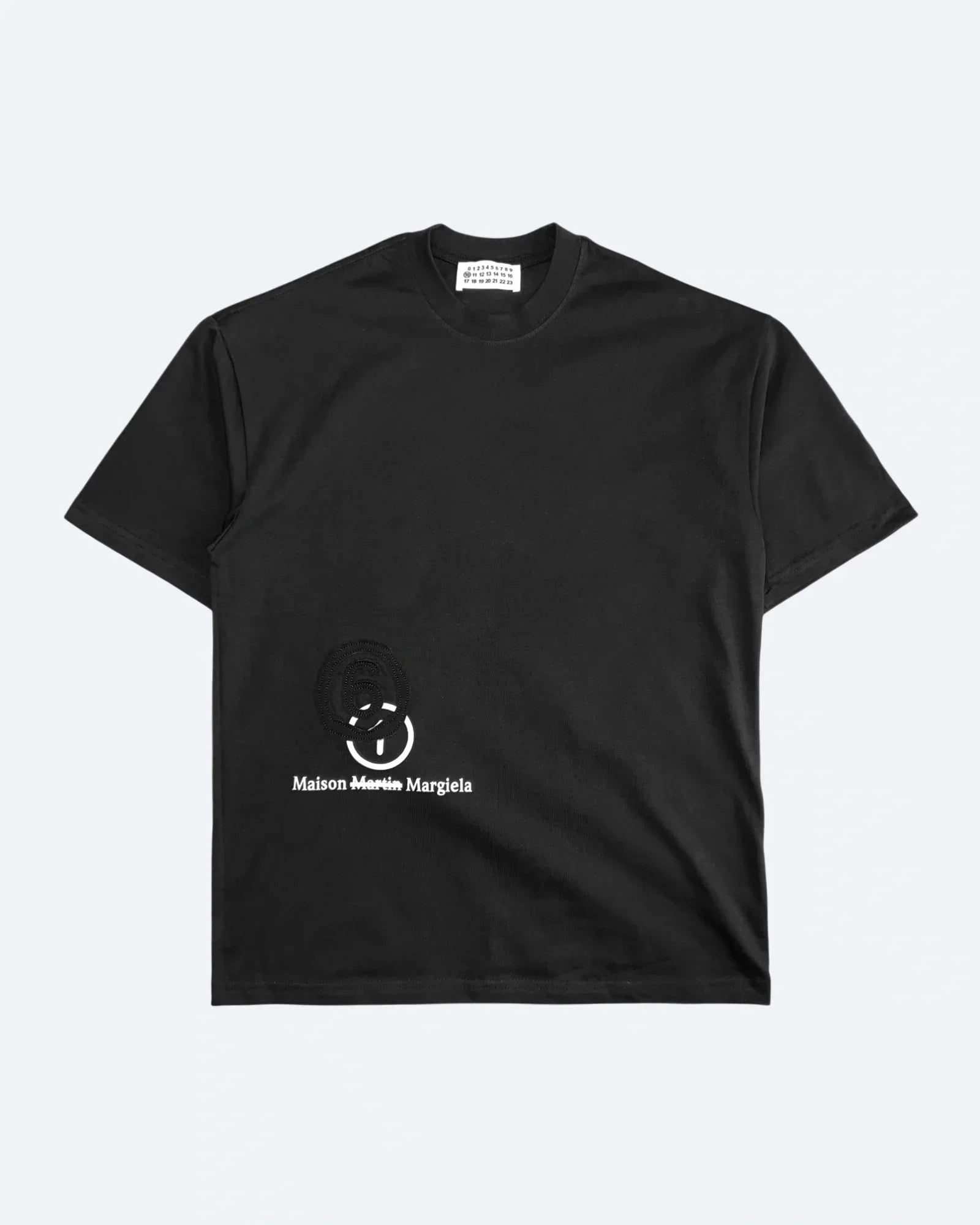 Maison Margiela – Tričko MM6 s motivem čísel – černé