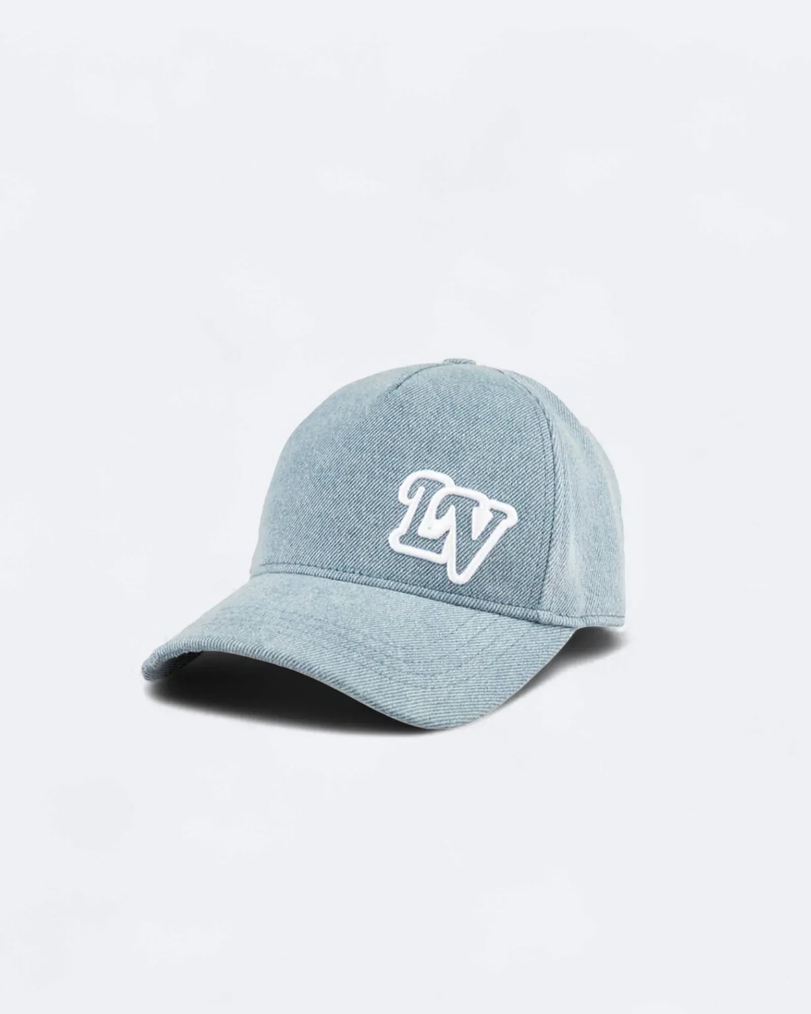 Louis Vuitton – Kšiltovka LV Serif Logo Denim – Světle modrá