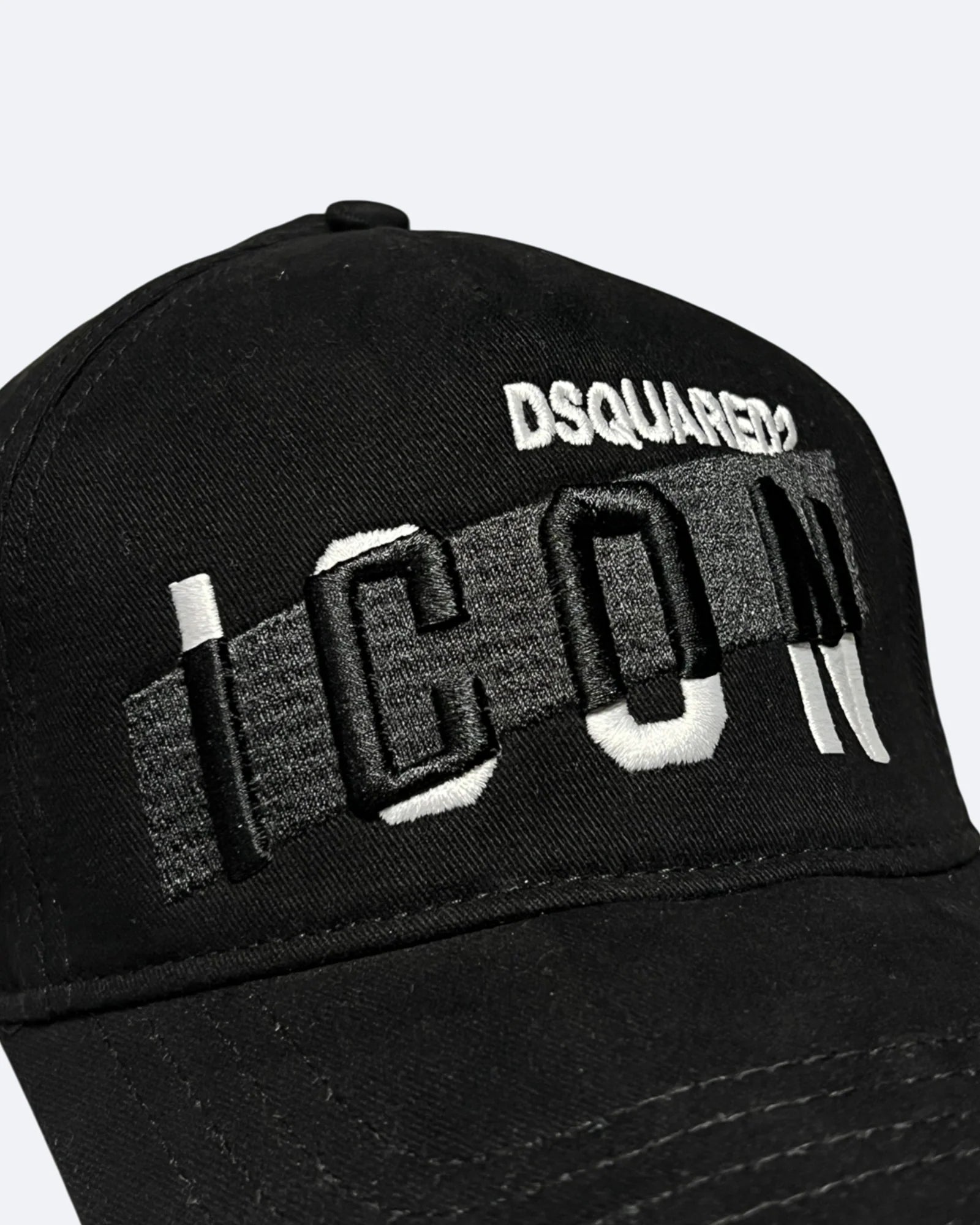 Dsquared2 – kšiltovka ICON Taped s výšivkou – černá
