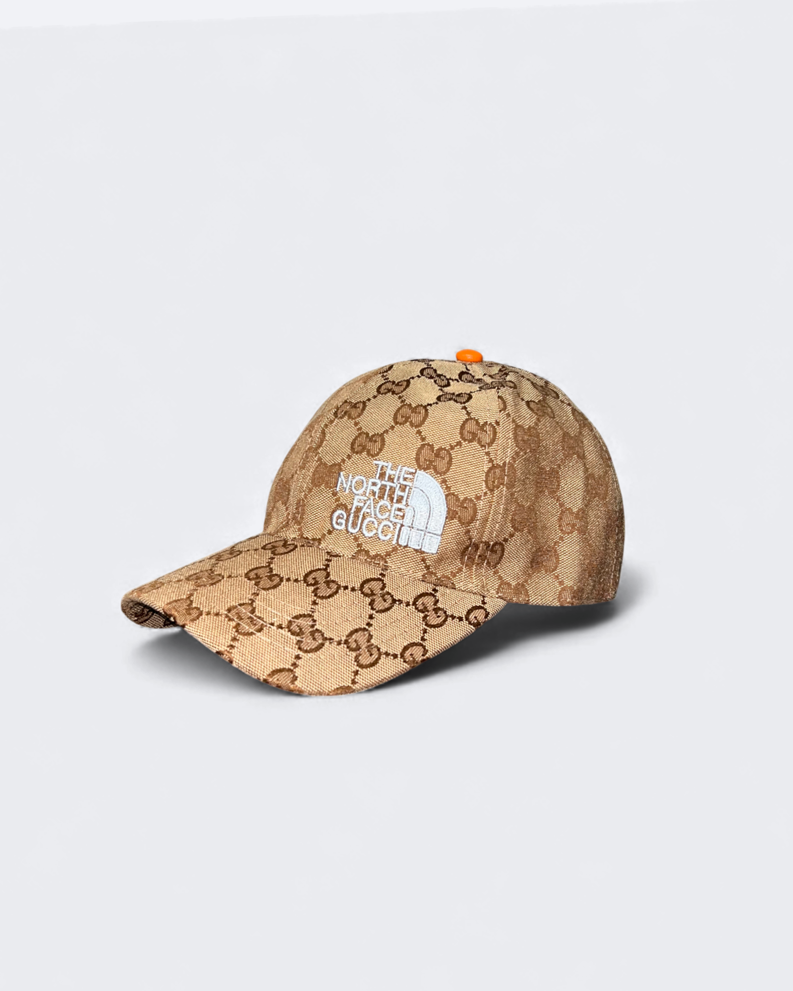 GC x The North Face – čepice GG vzor – béžová/oranžová