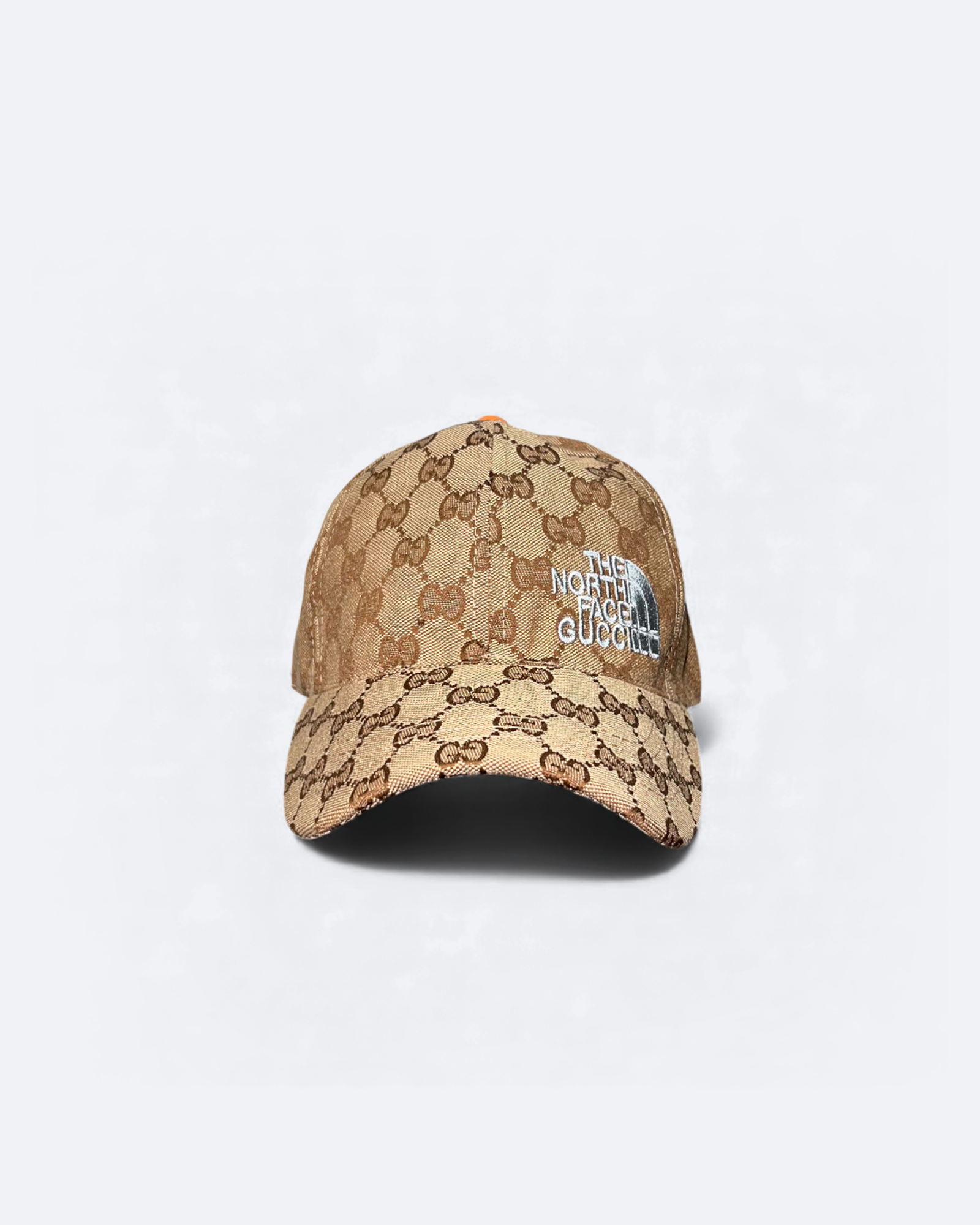 GC x The North Face – čepice GG vzor – béžová/oranžová