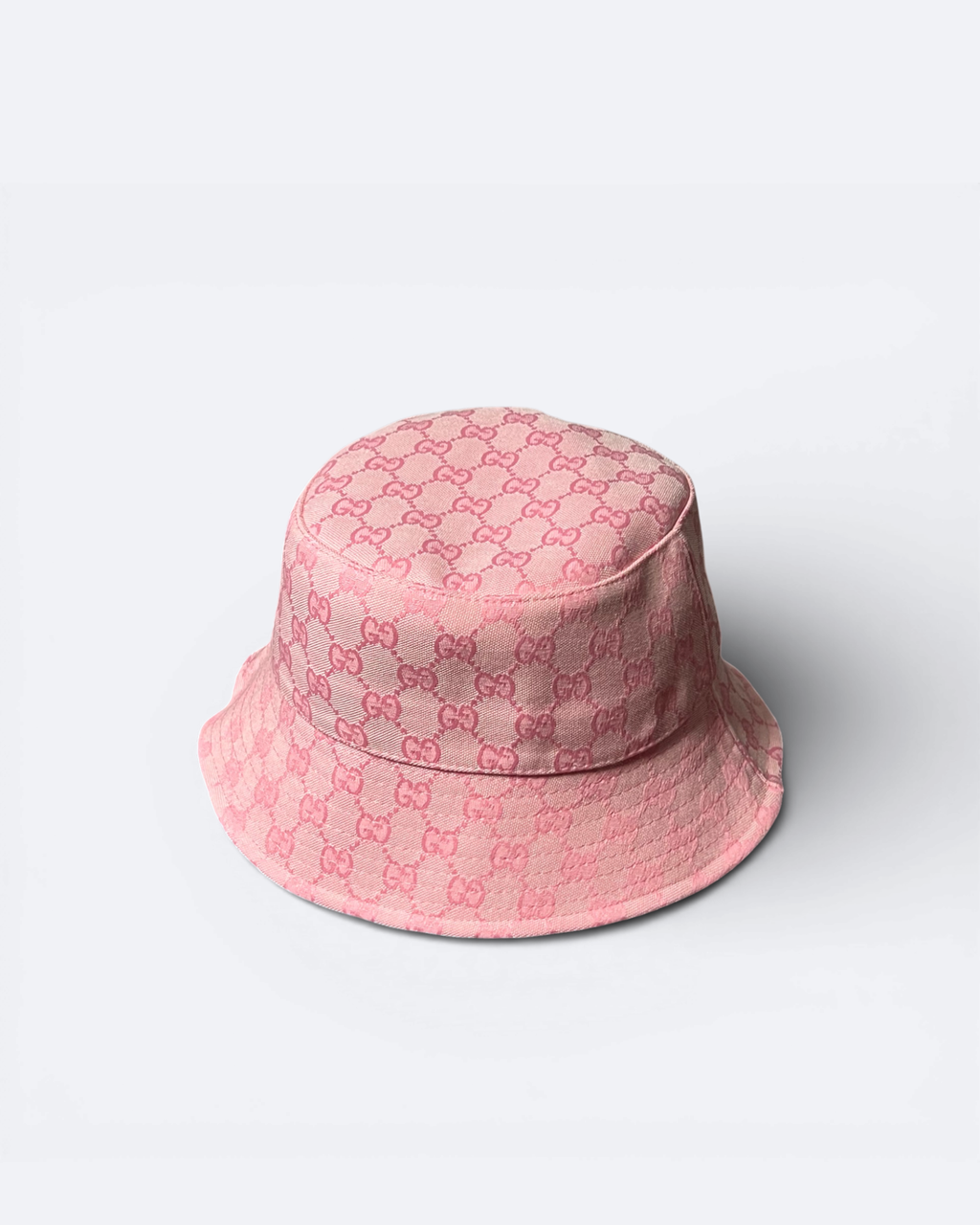 Gucci – klobouk typu bucket s motivem GG – růžový