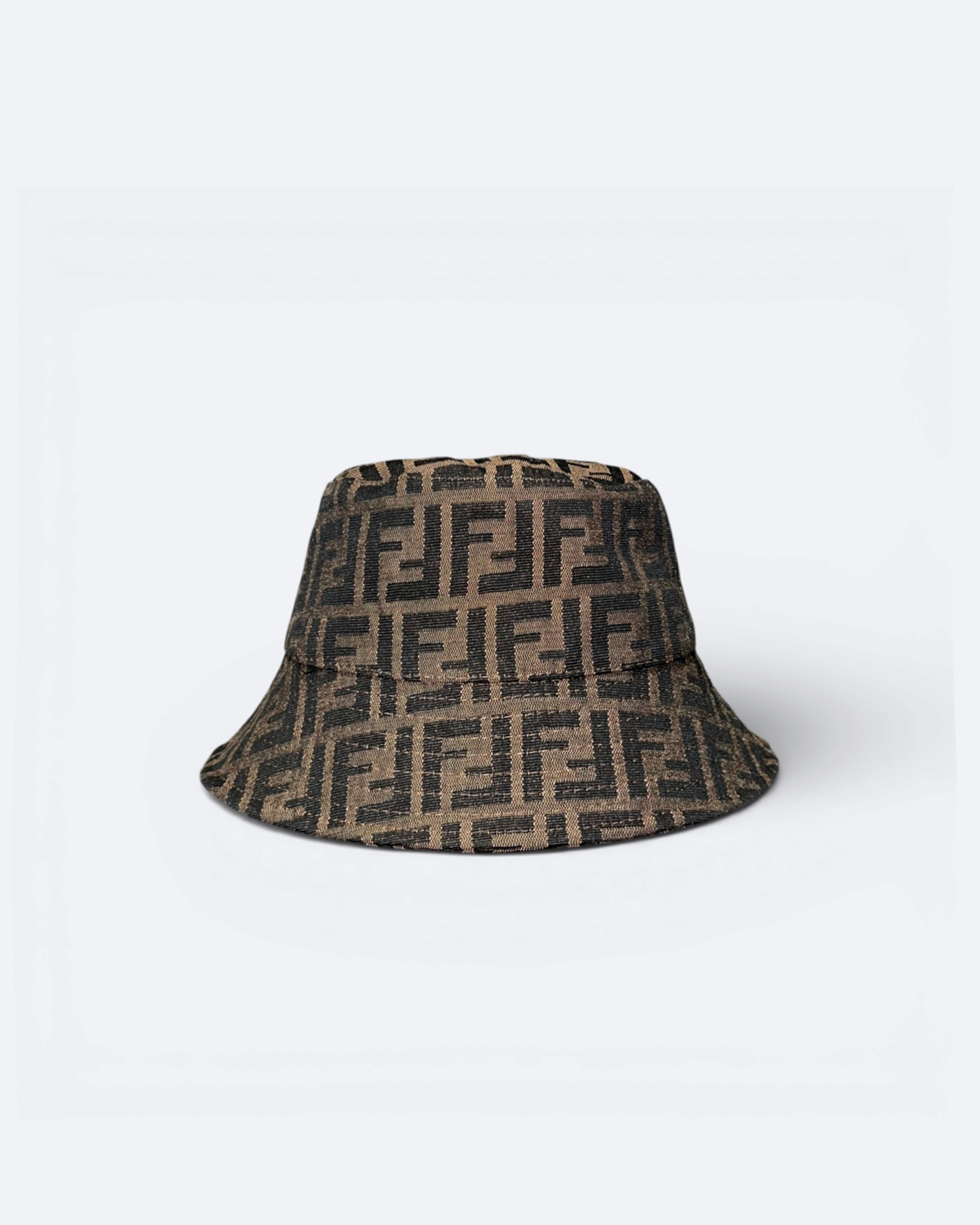 Fendi - klobouk typu bucket s motivem FF - hnědý