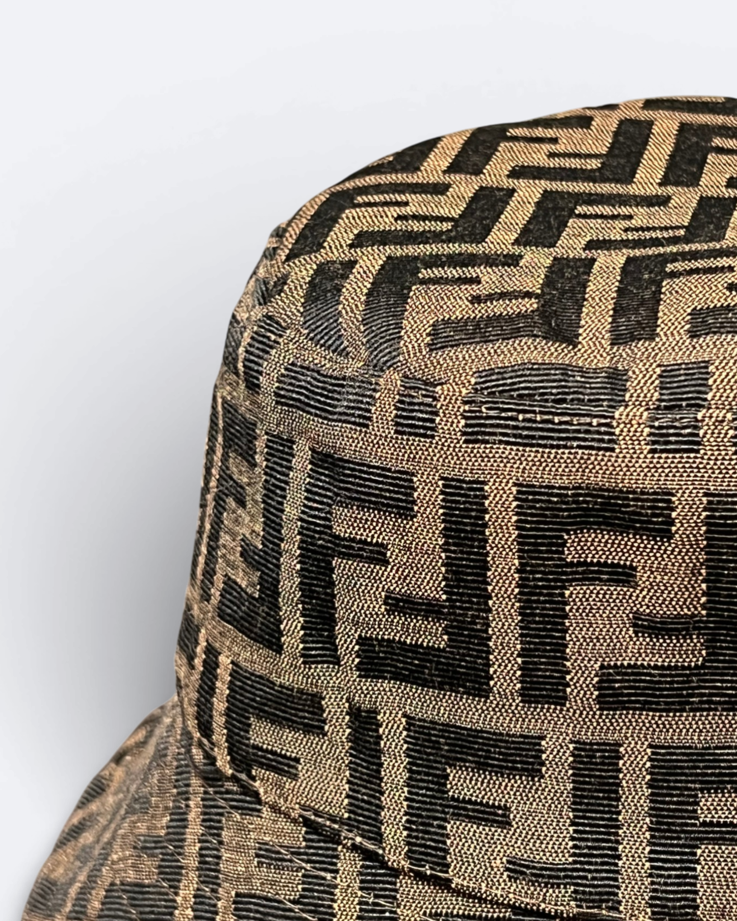 Fendi - klobouk typu bucket s motivem FF - hnědý