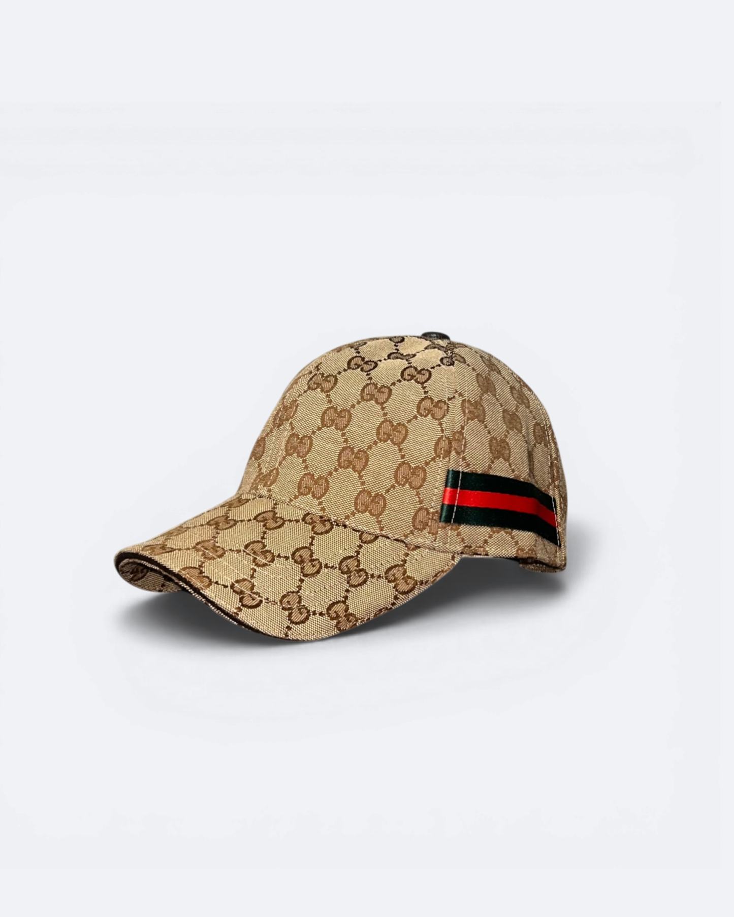 GC - GG Pattern Stripe Cap - Beige