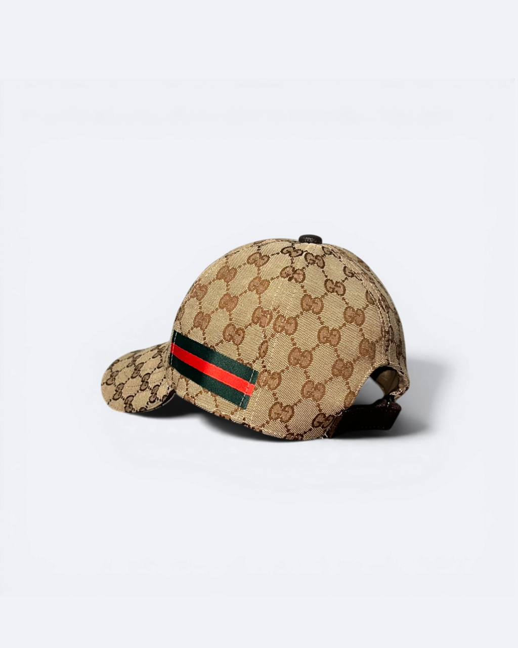 GC - GG Pattern Stripe Cap - Beige
