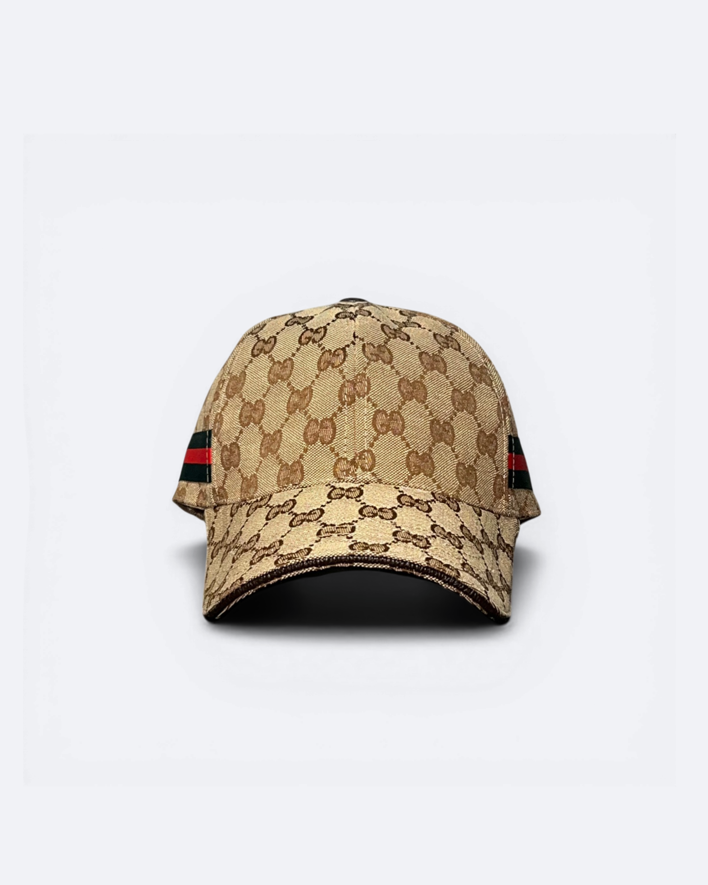 GC - GG Pattern Stripe Cap - Beige