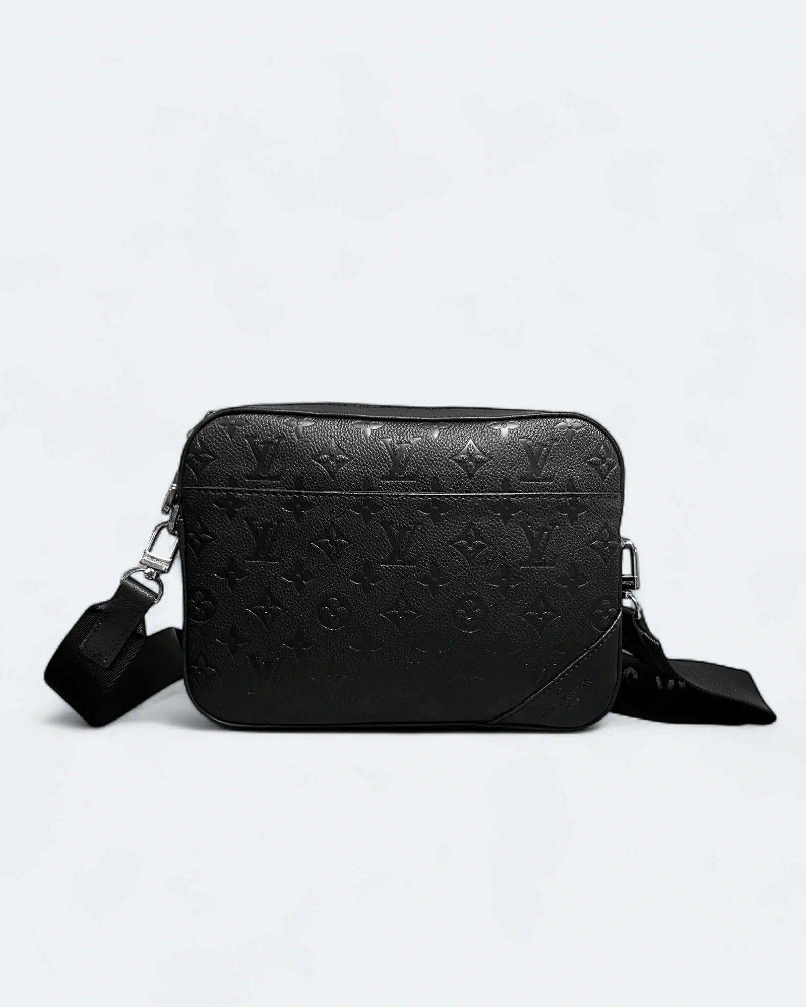 Louis Vuitton – Kožené kabelky Duo s vyraženým monogramem LV – černé