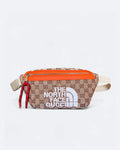 Gucci x The North Face - Crossbody taška GG Canvas - Béžová/Oranžová