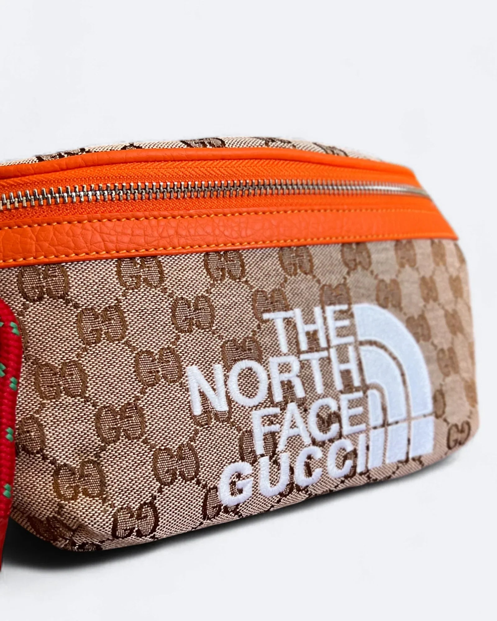 Gucci x The North Face - Crossbody taška GG Canvas - Béžová/Oranžová