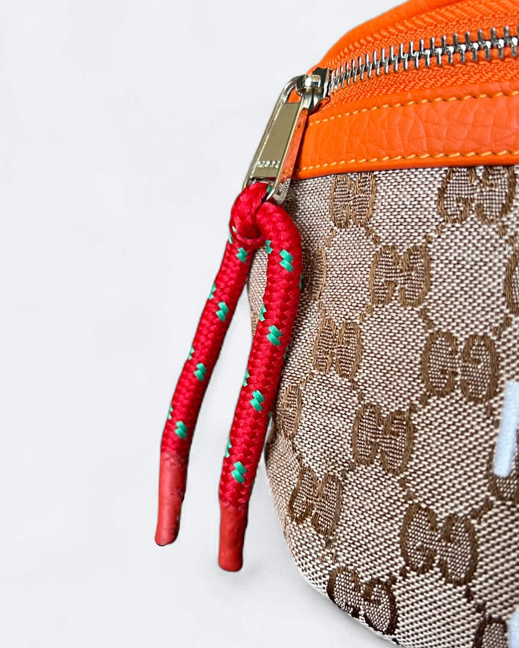 Gucci x The North Face - Crossbody taška GG Canvas - Béžová/Oranžová