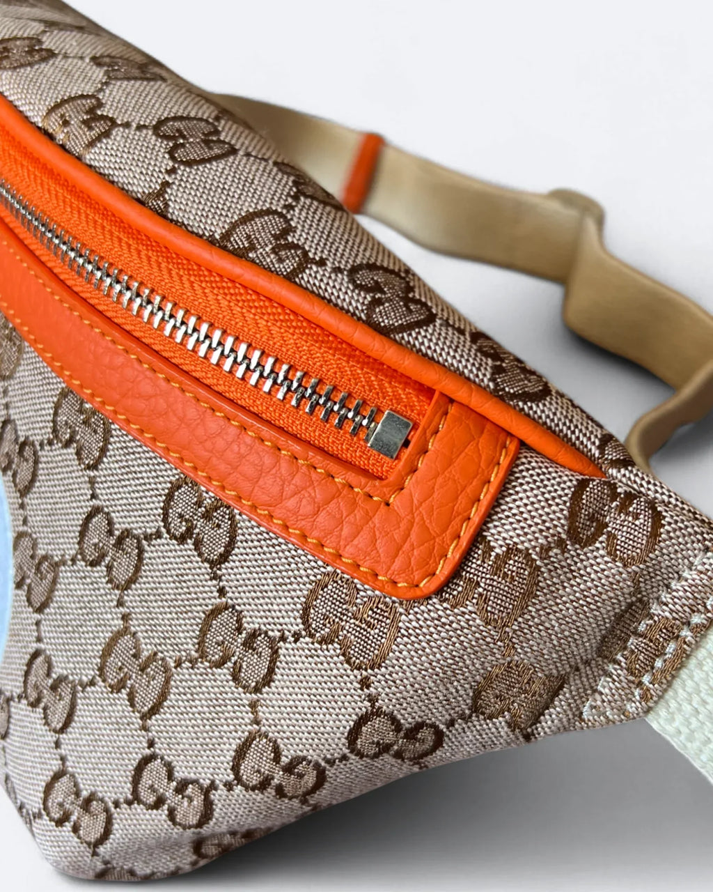 Gucci x The North Face - Crossbody taška GG Canvas - Béžová/Oranžová