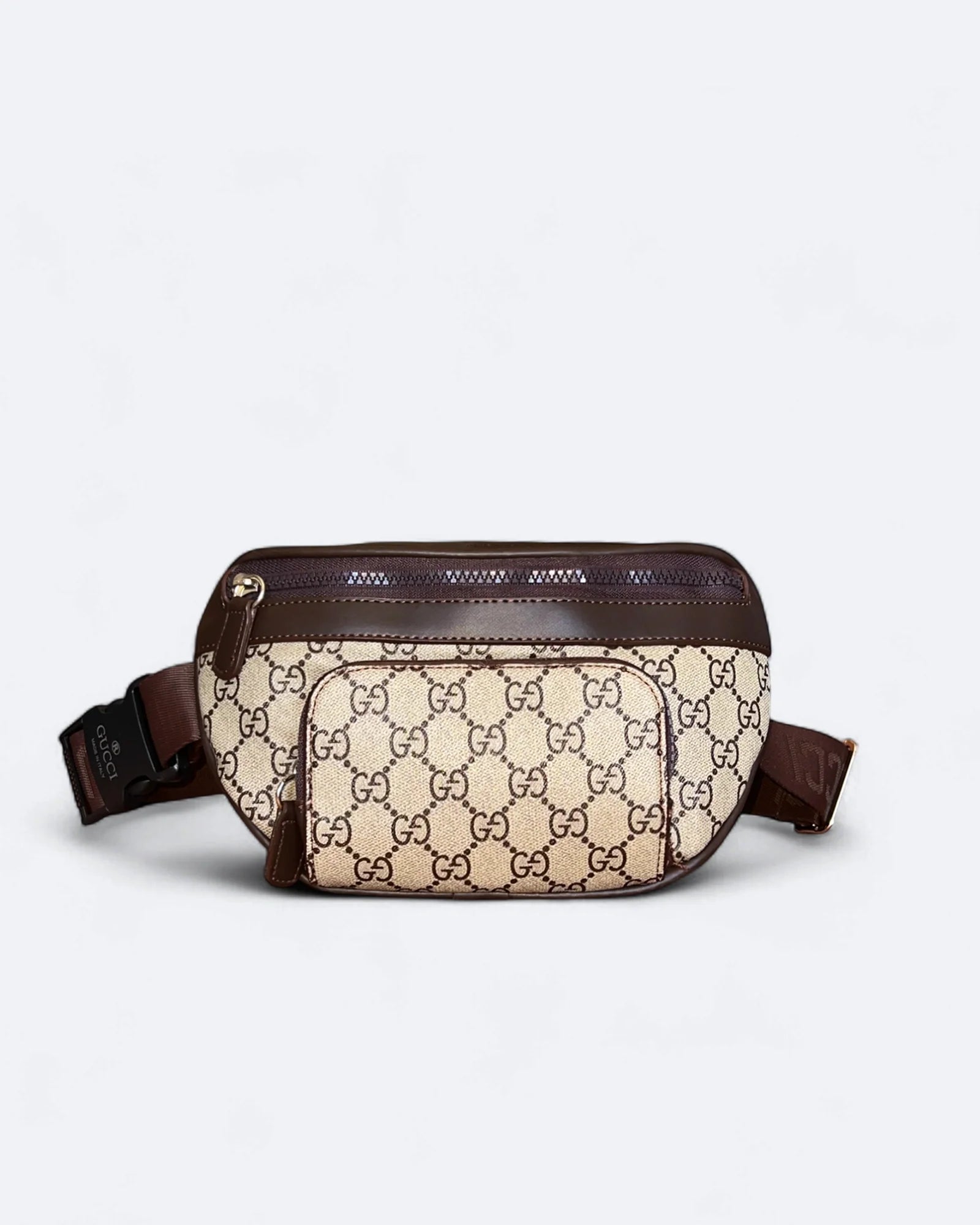 Gucci - crossbody kabelka GG Canvas - béžová/hnědá