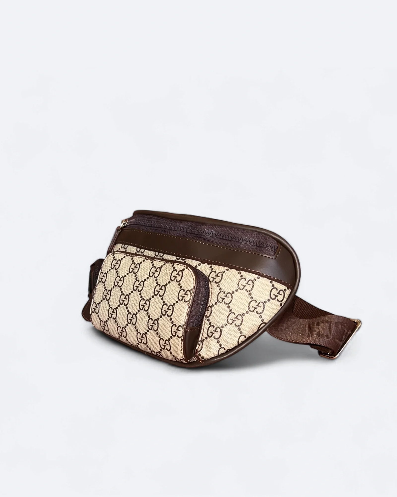 Gucci - crossbody kabelka GG Canvas - béžová/hnědá