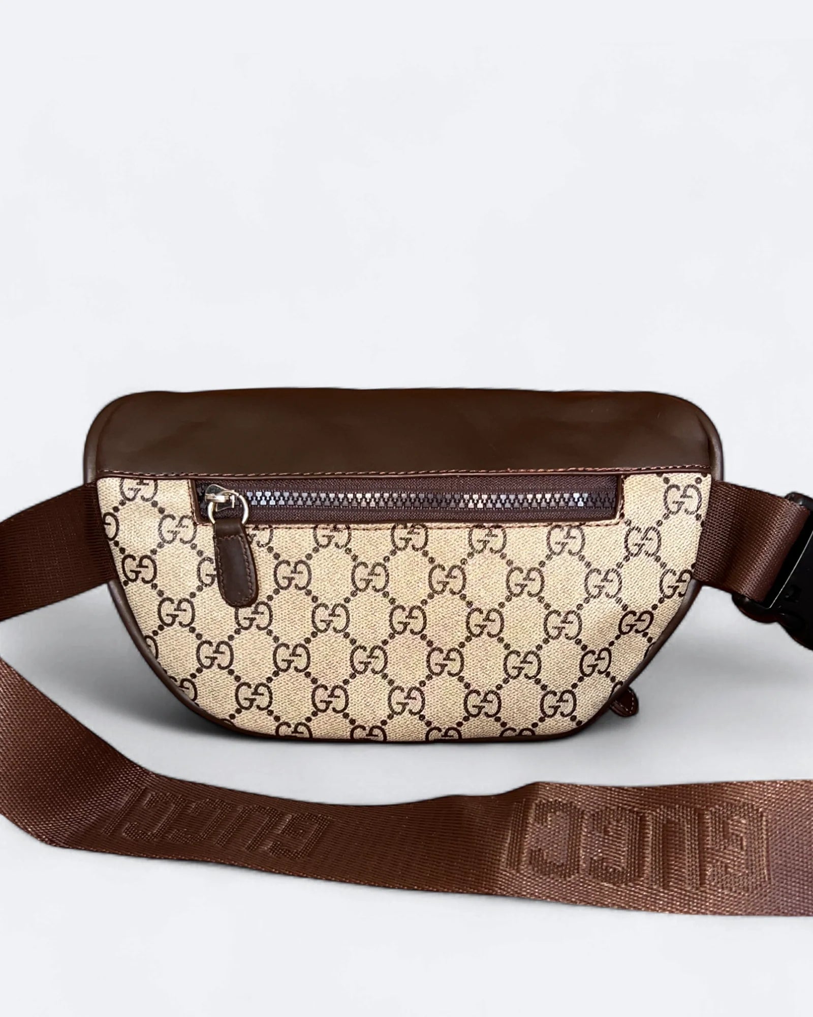 Gucci - crossbody kabelka GG Canvas - béžová/hnědá